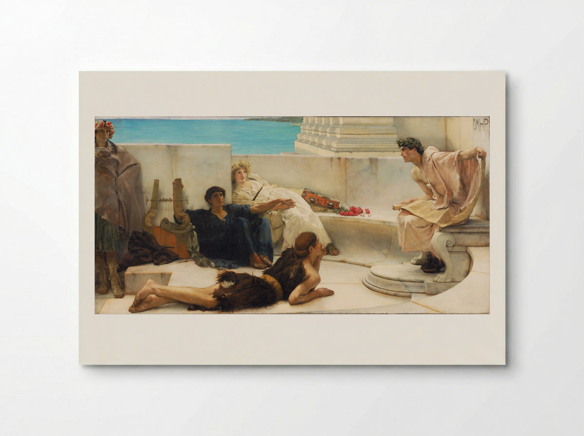 A Reading from Homer - Sir Lawrence Alma-Tadema - Poster