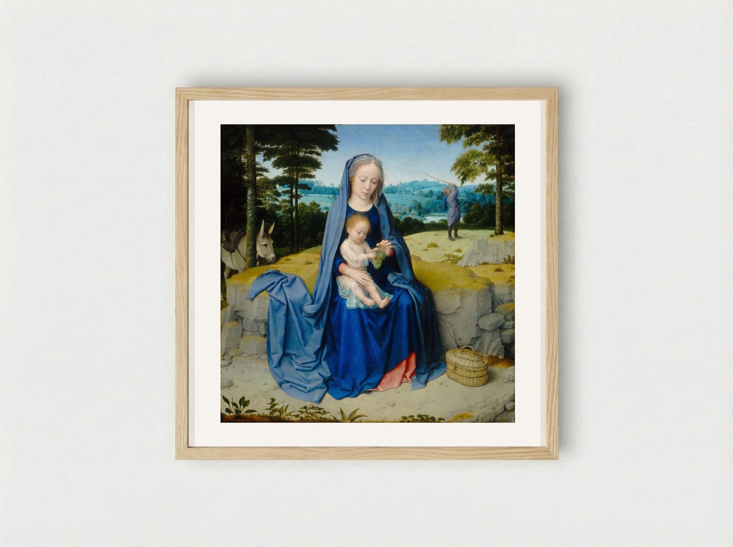 A Rest During the Flight to Egypt - Gerard David - Framed Print Wood