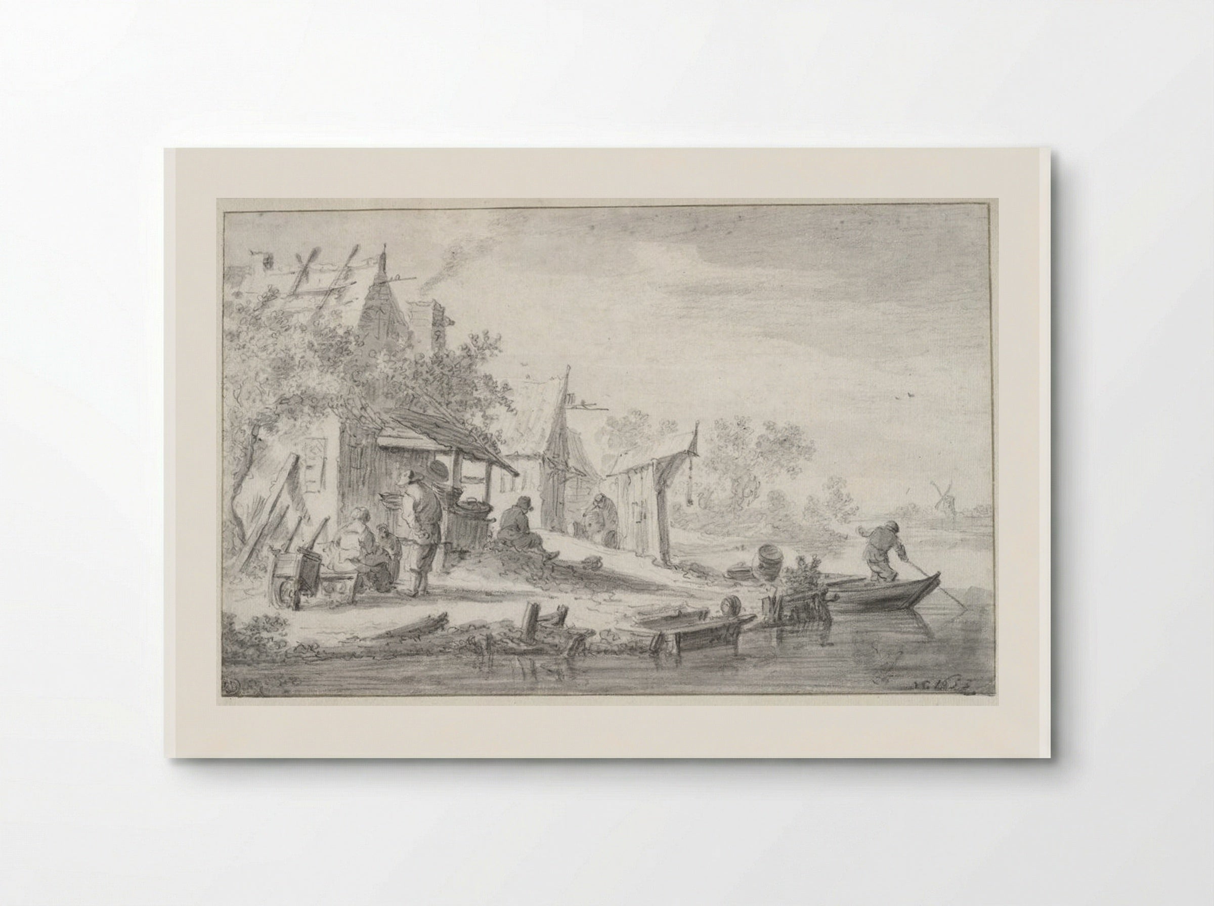 A River Landscape - Jan van Goyen - Poster