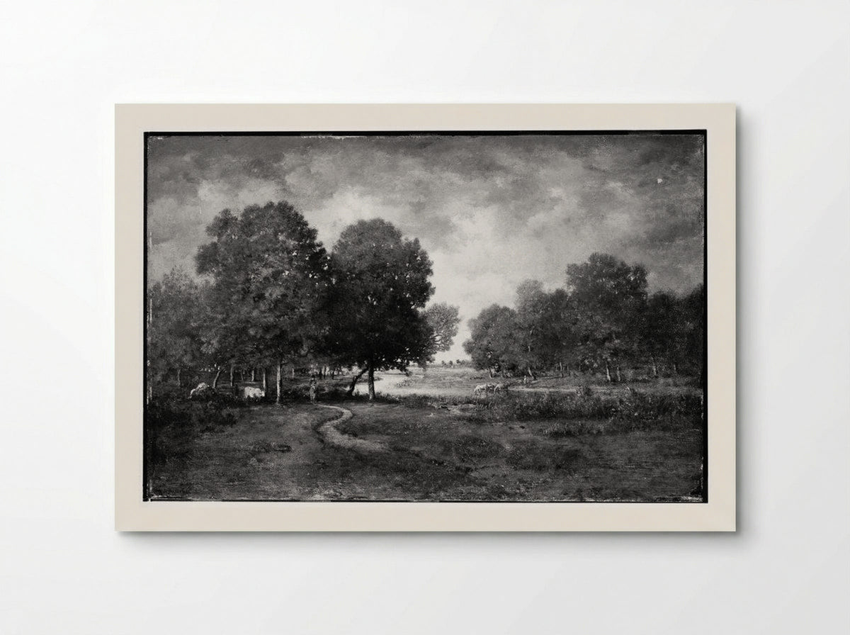 A River in a Meadow - Théodore Rousseau - Poster