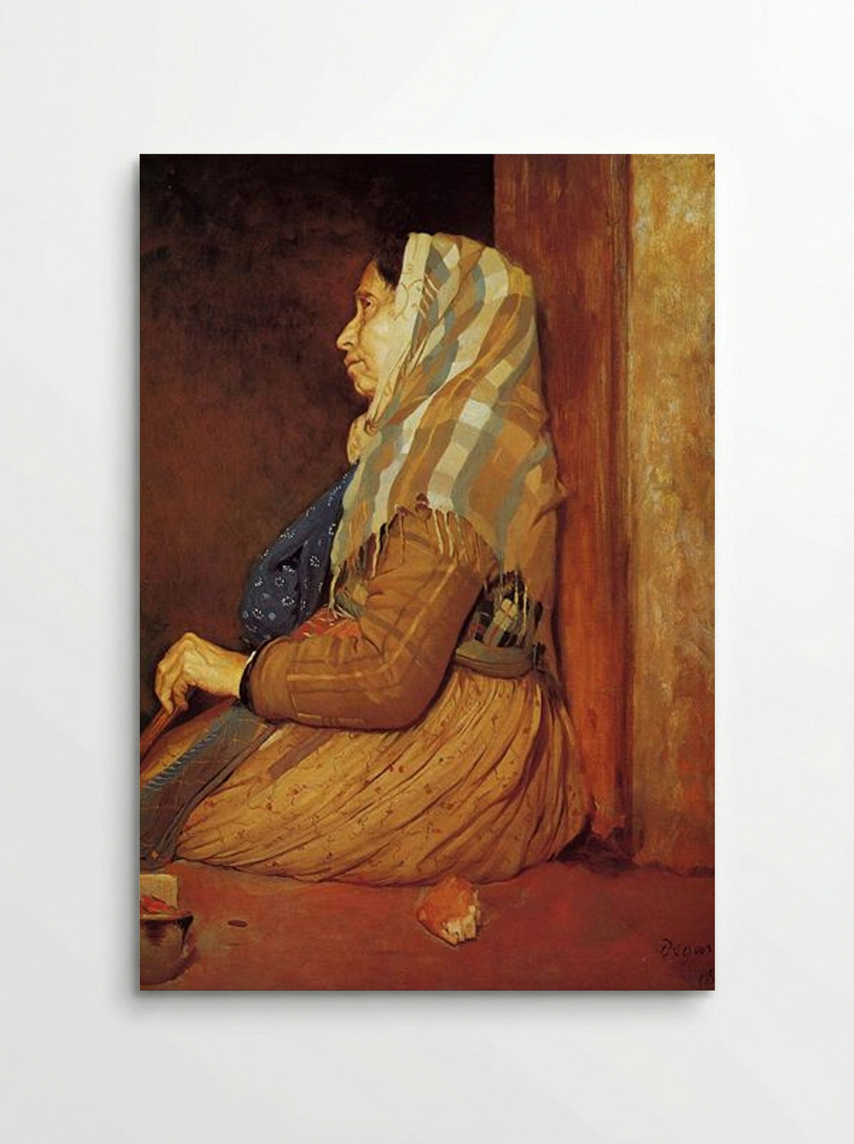 A Roman Beggar Woman - Edgar Degas - Poster