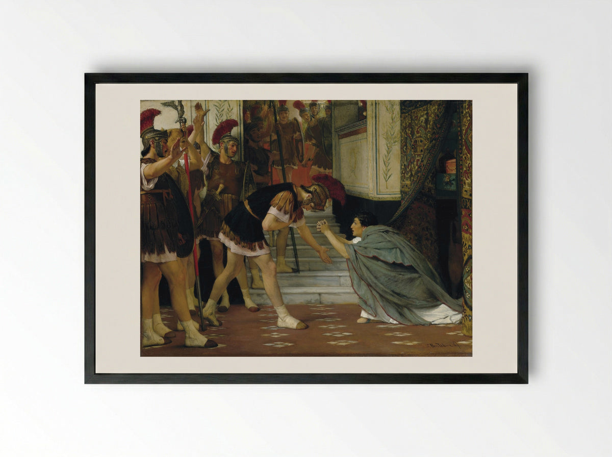 A Roman Emperor - Sir Lawrence Alma-Tadema - Framed Print Black