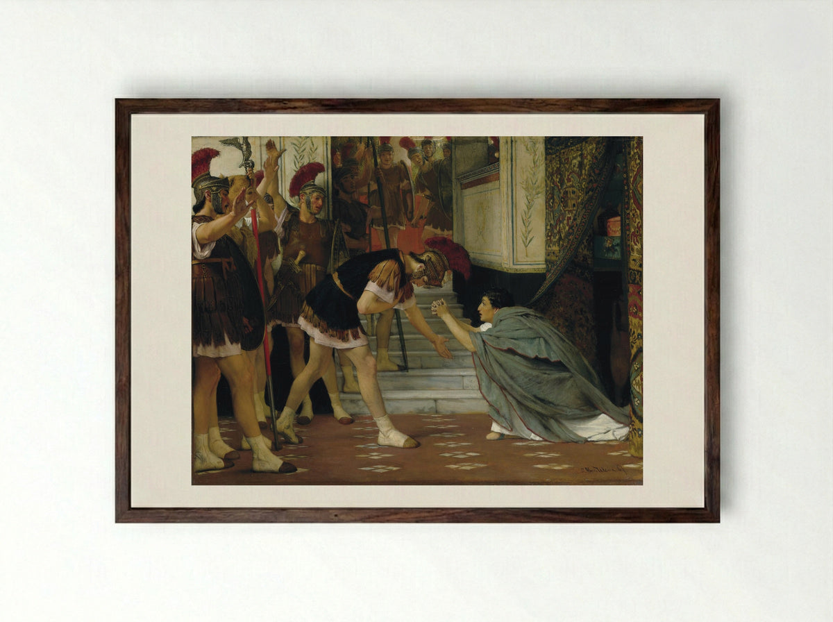 A Roman Emperor - Sir Lawrence Alma-Tadema - Framed Print Dark Wood