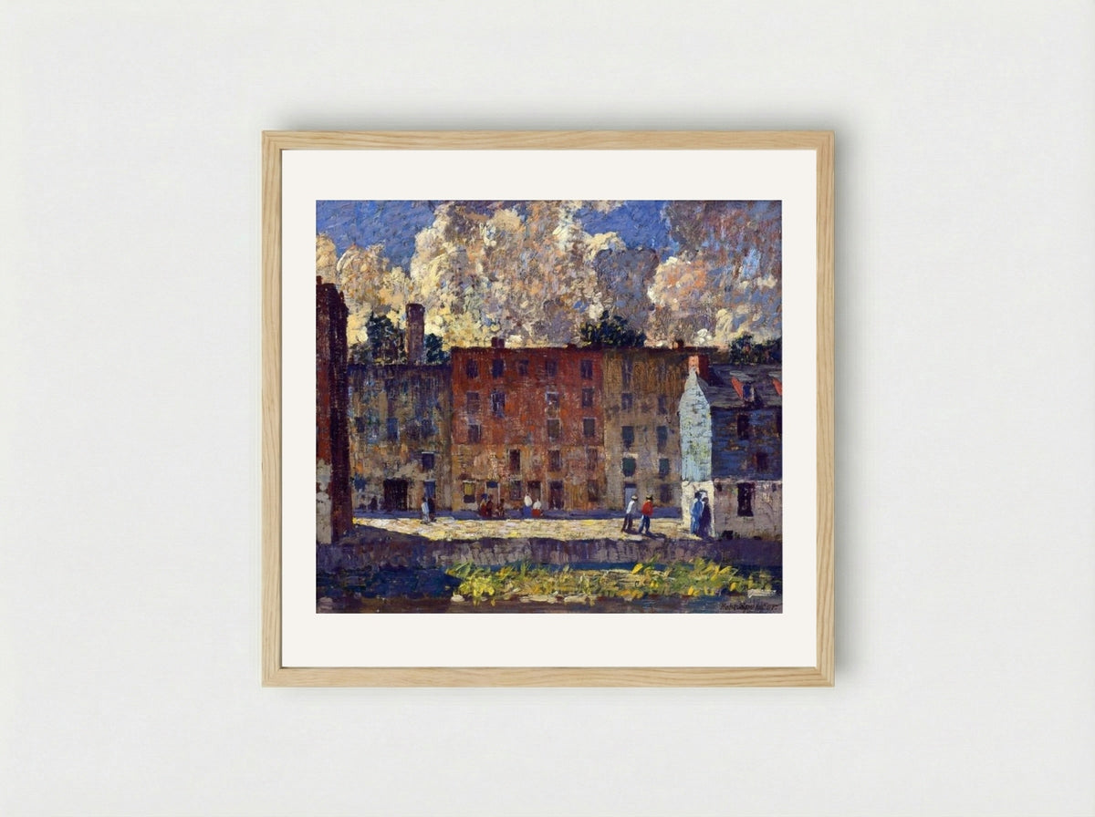 A Row of Tenements - Robert Spencer - Framed Print Wood