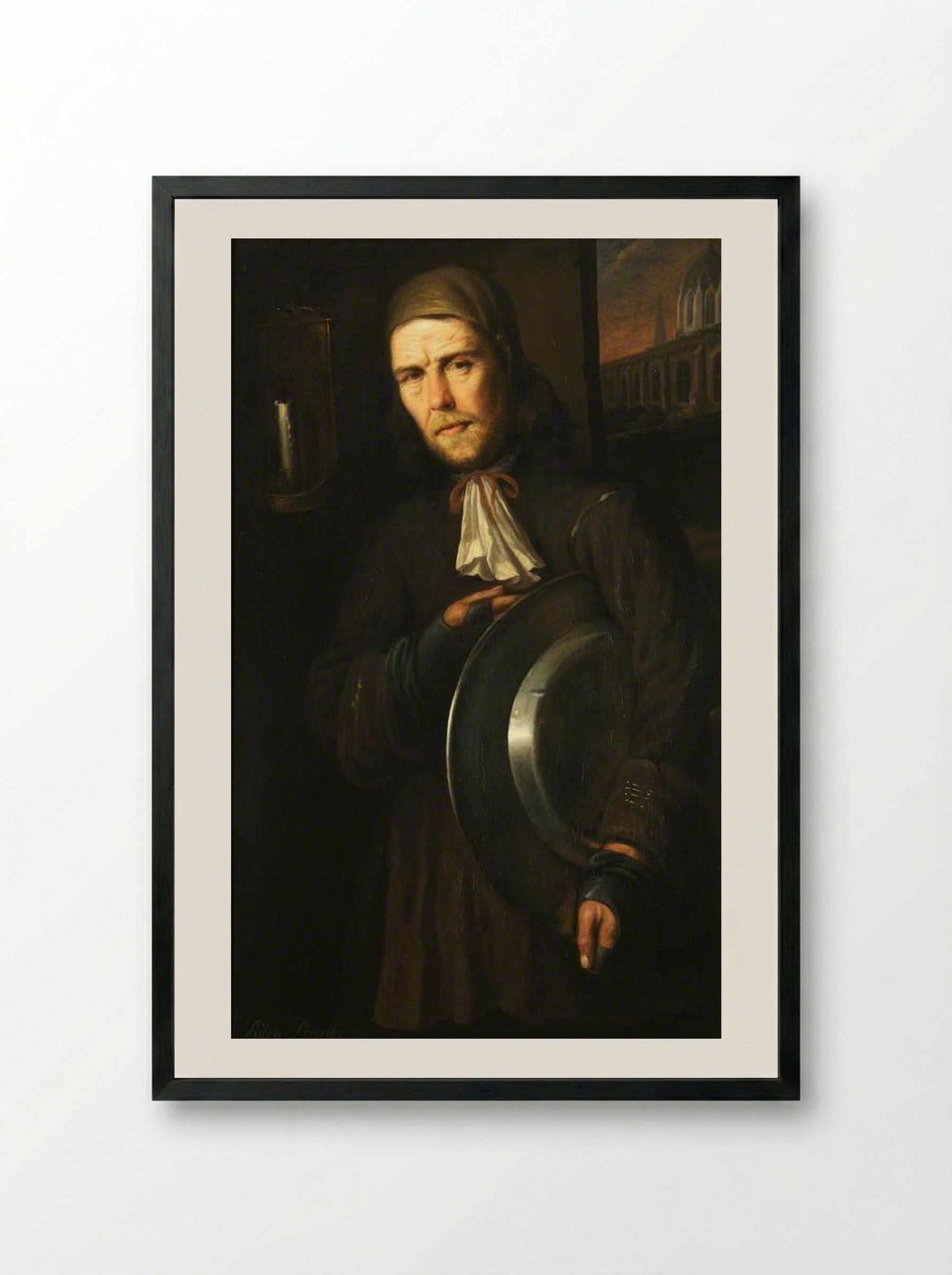 A Scullion of Christ Church - John Riley - Framed Print Black