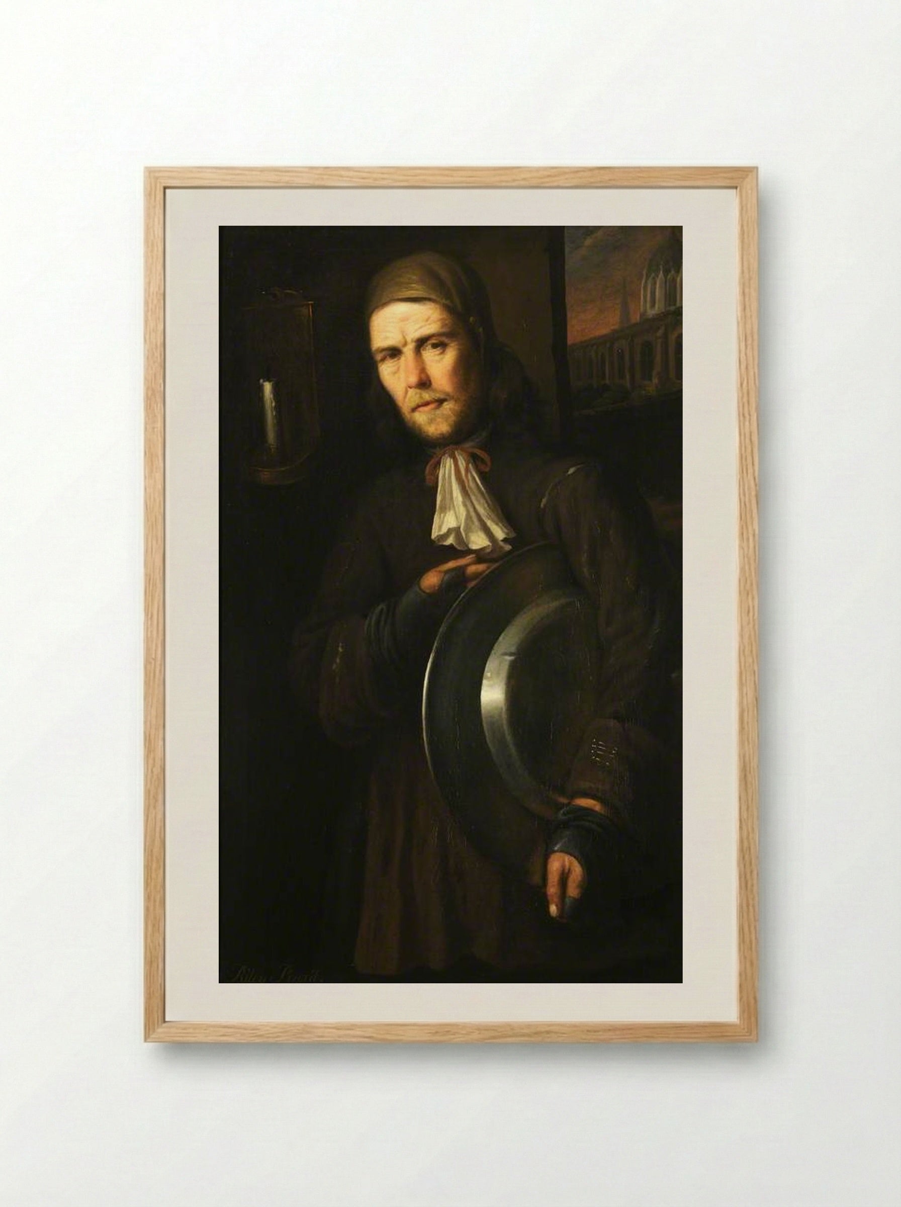 A Scullion of Christ Church - John Riley - Framed Print Wood