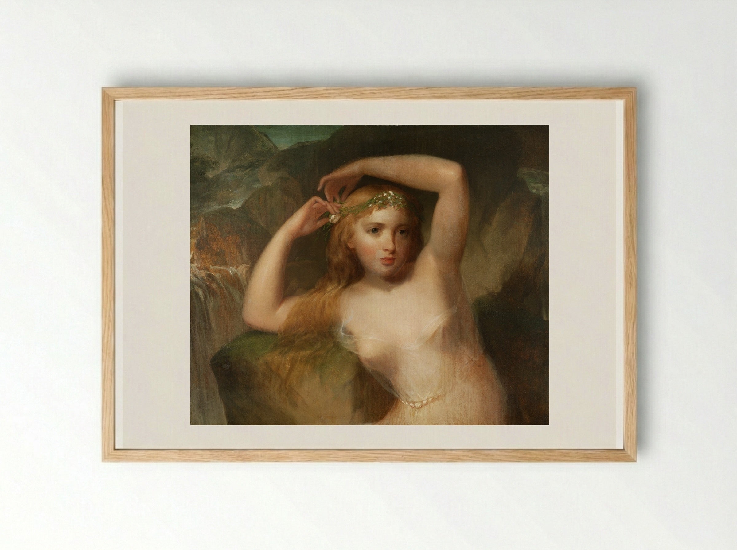 A Sea Nymph - Thomas Sully - Framed Print Wood