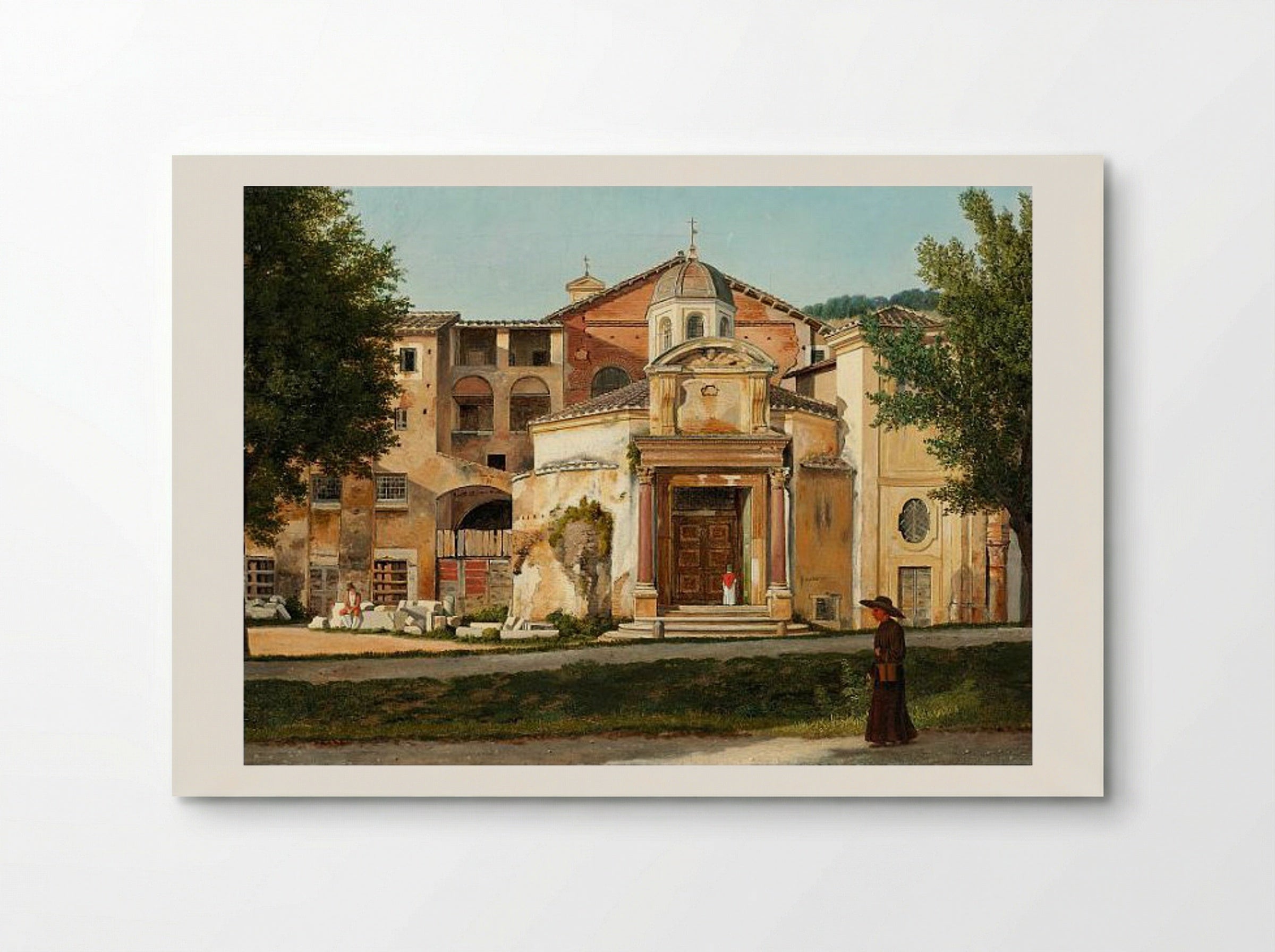 A Section of the Via Sacra, Rome (The Church of Saints Cosmas and Damian) - Christoffer Wilhelm Eckersberg - Poster