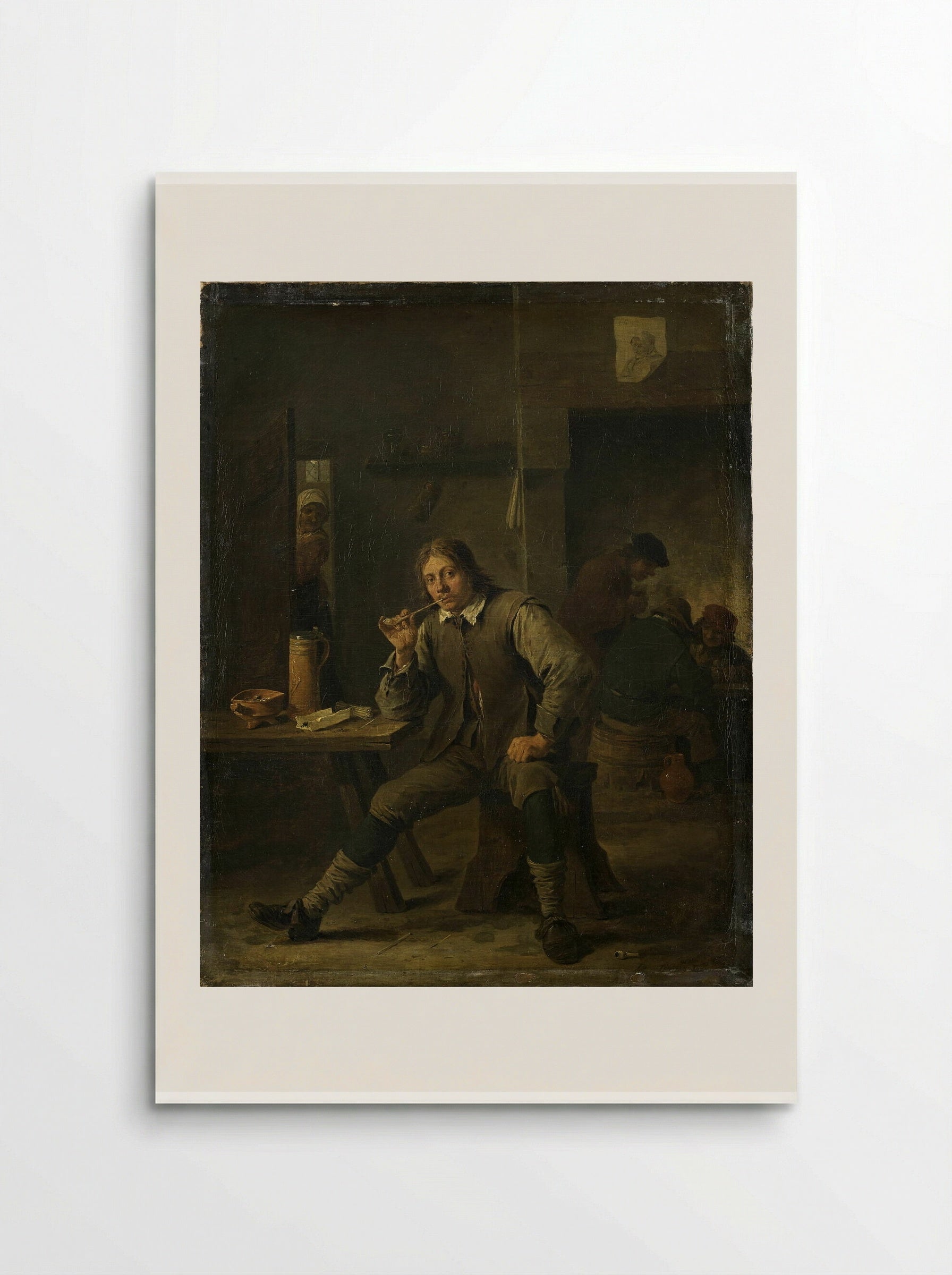 A Smoker Leaning on a Table - David Teniers the Younger - Poster