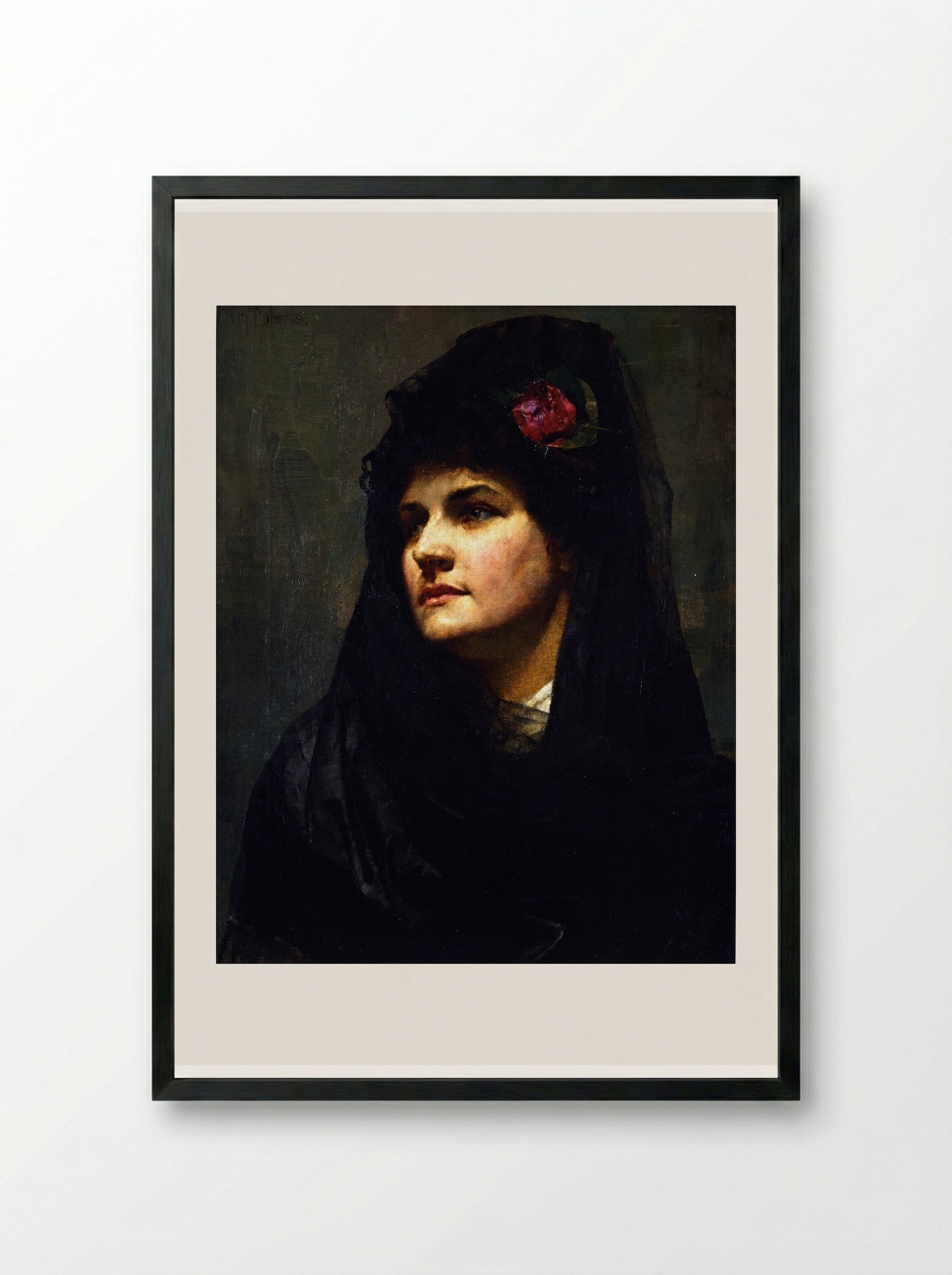 A Spanish Beauty - Tom Roberts - Framed Print Black