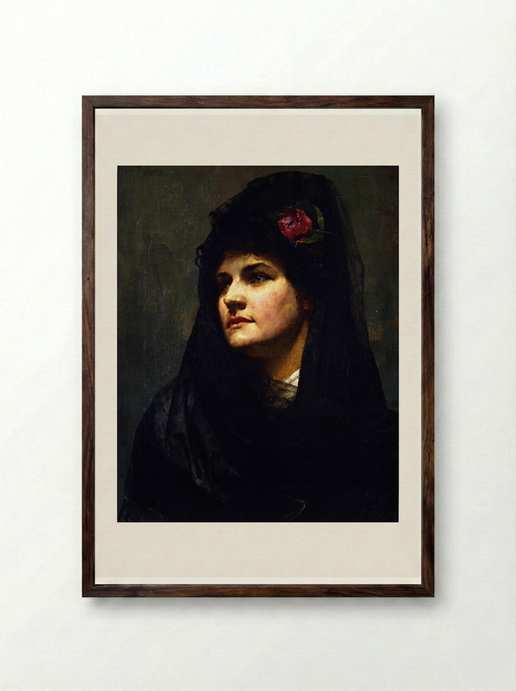 A Spanish Beauty - Tom Roberts - Framed Print Dark Wood