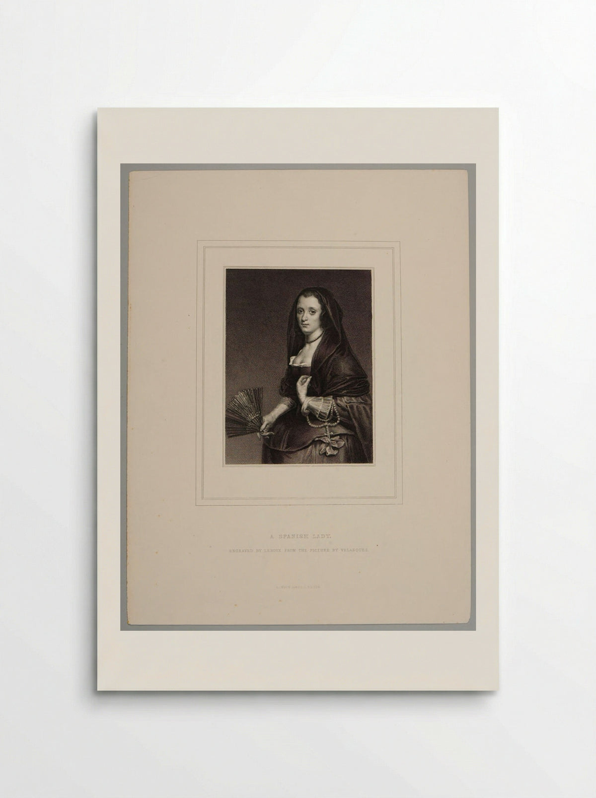 A Spanish Lady (After Velázquez) - Jean Marie Leroux - Poster