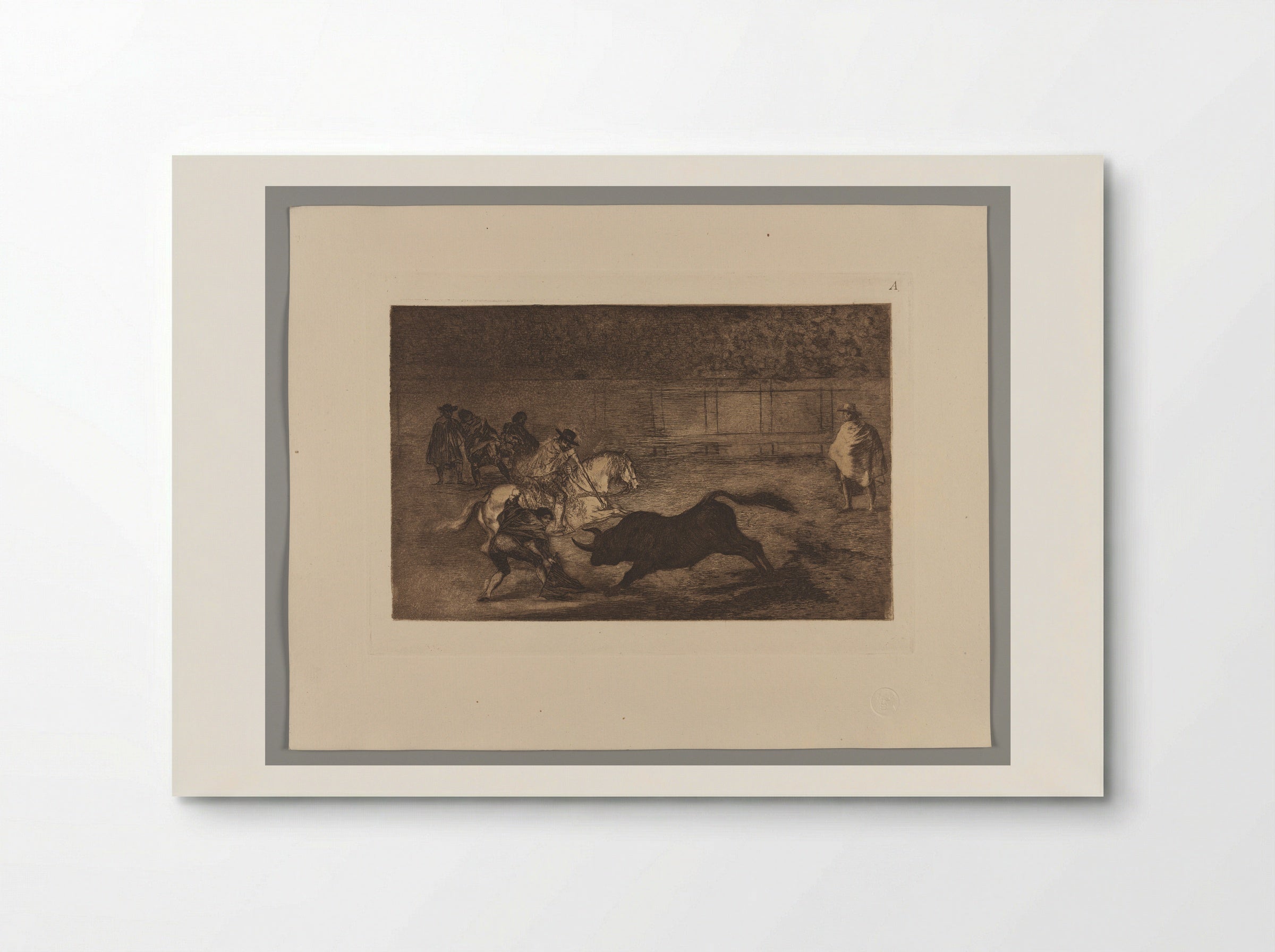 A Spanish Mounted Knight Breaking Short Spears with the Help of Assistants - Francisco José de Goya y Lucientes - Poster