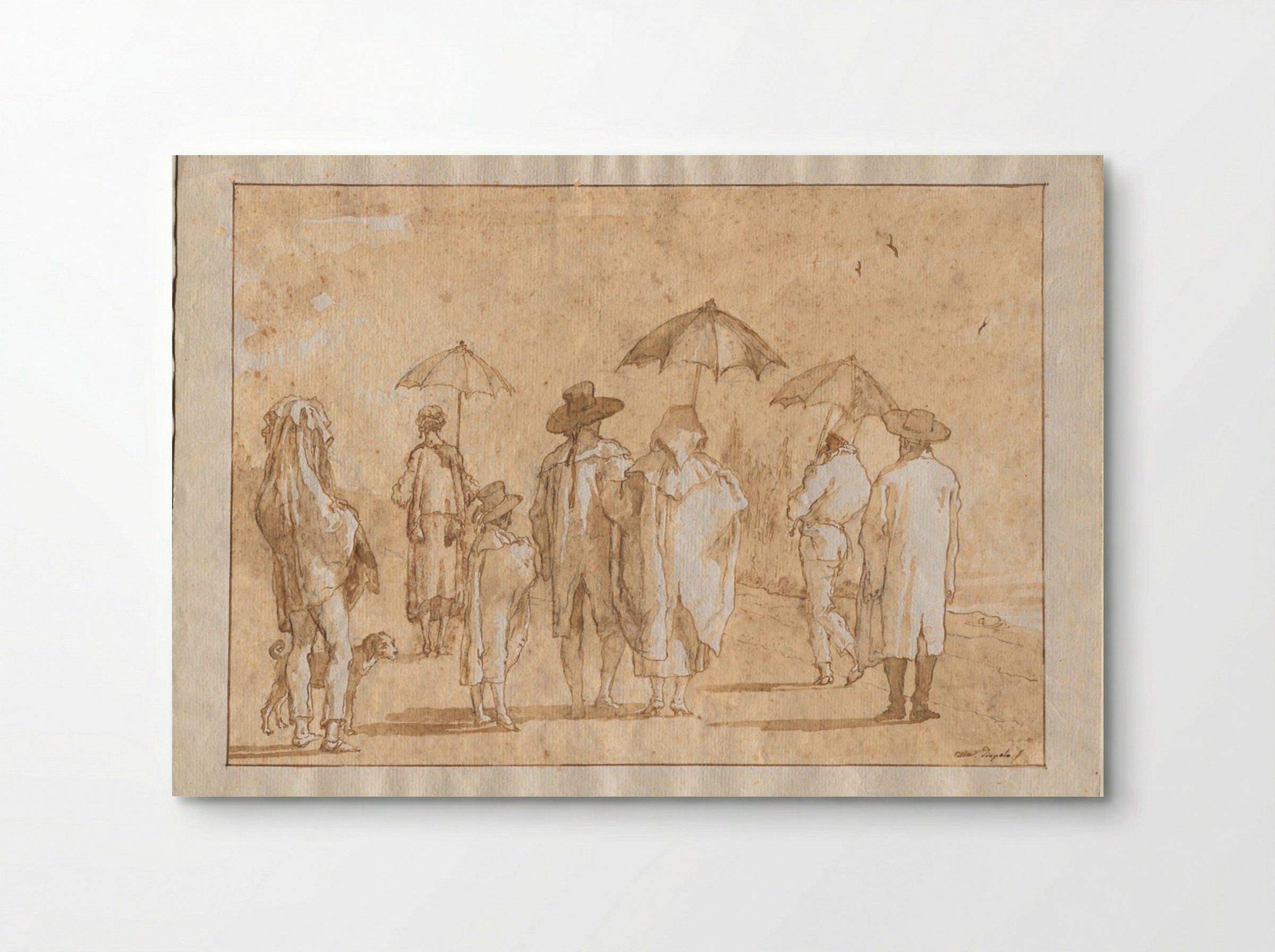 A Spring Shower - Giovanni Domenico Tiepolo - Poster