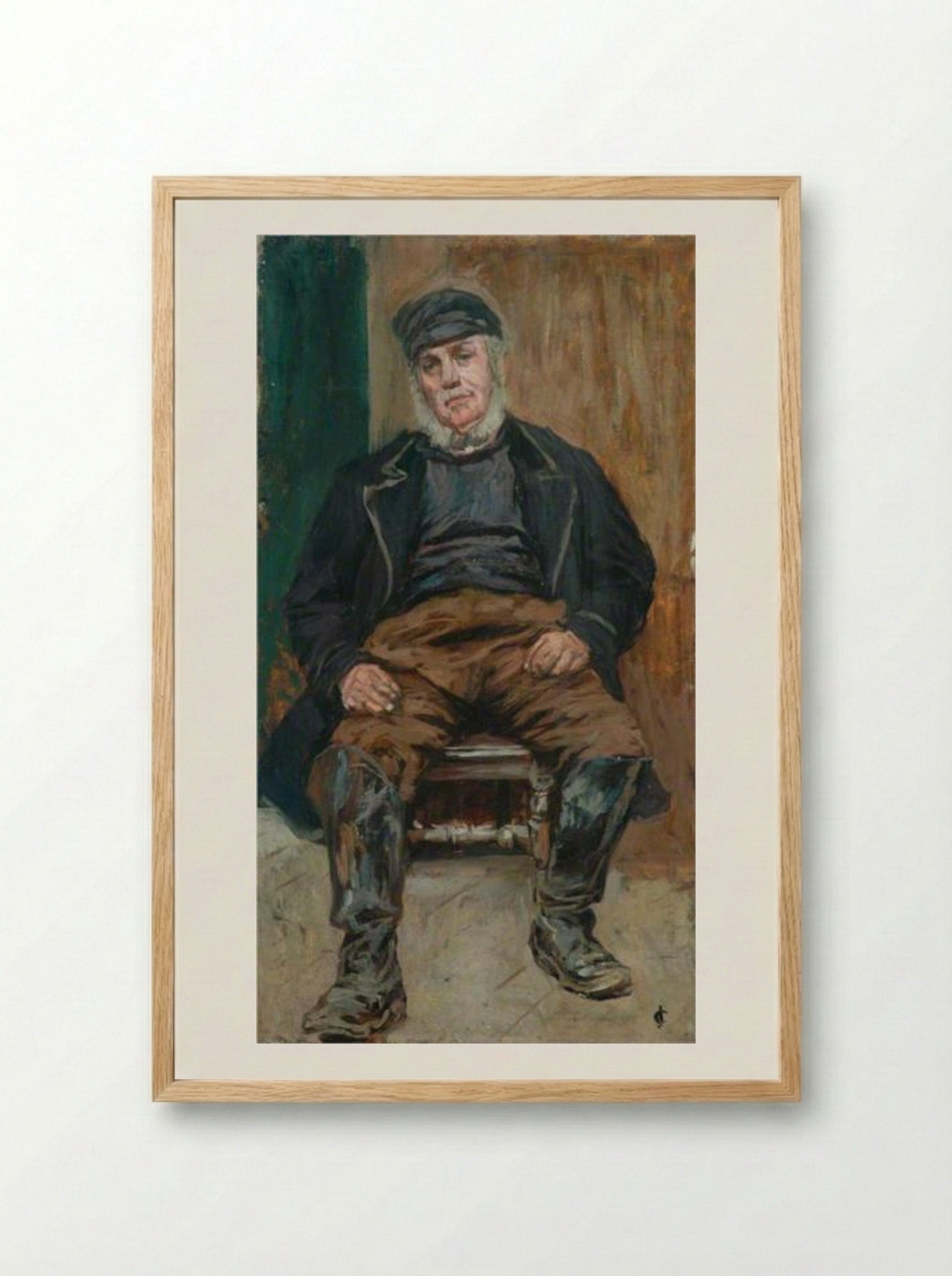 A Staithes Fisherman - James Charles - Framed Print Wood