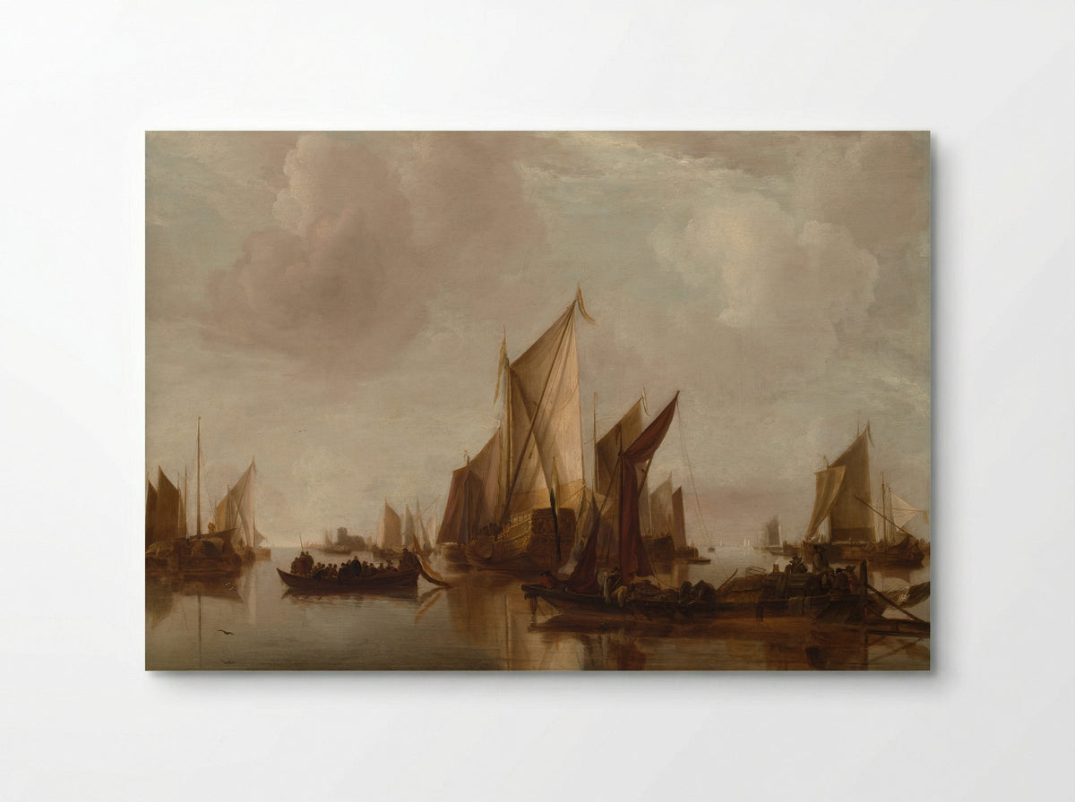 A State Yacht and Other Craft in Calm Water - Jan van de Cappelle - Poster