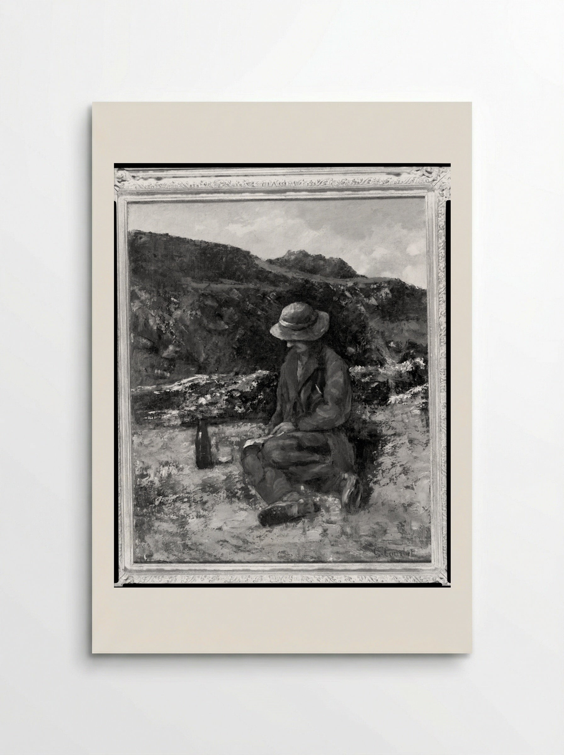 A Stone Cutter - Gustave Courbet - Poster
