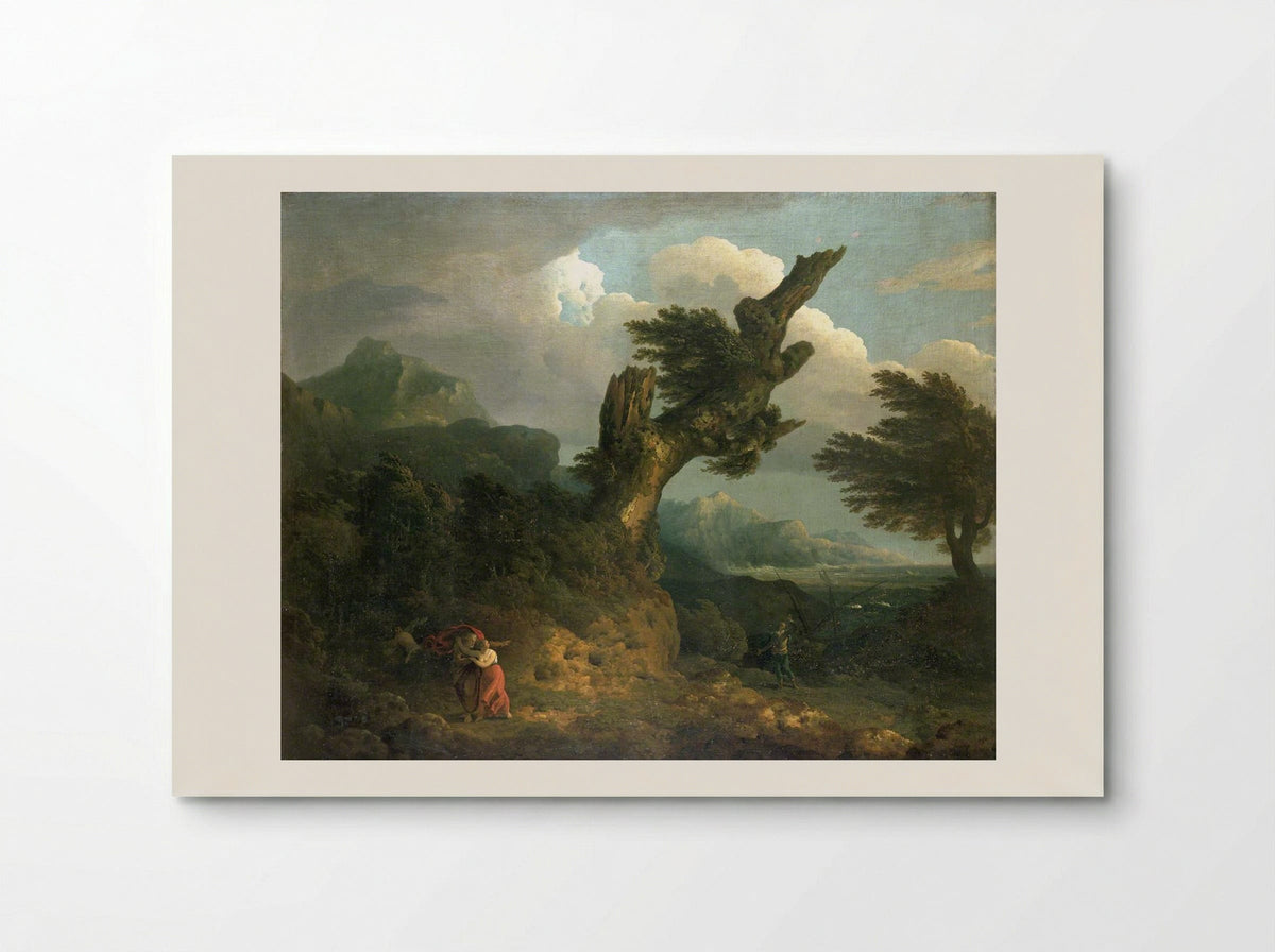 A Storm (Prospero, Miranda and Caliban Spy) - George Romney - Poster