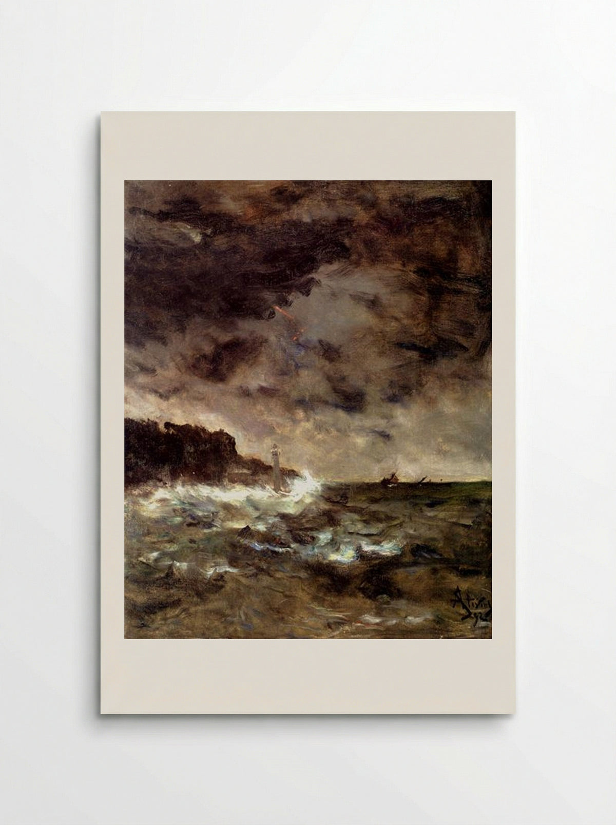 A Stormy Night - Alfred Stevens - Poster