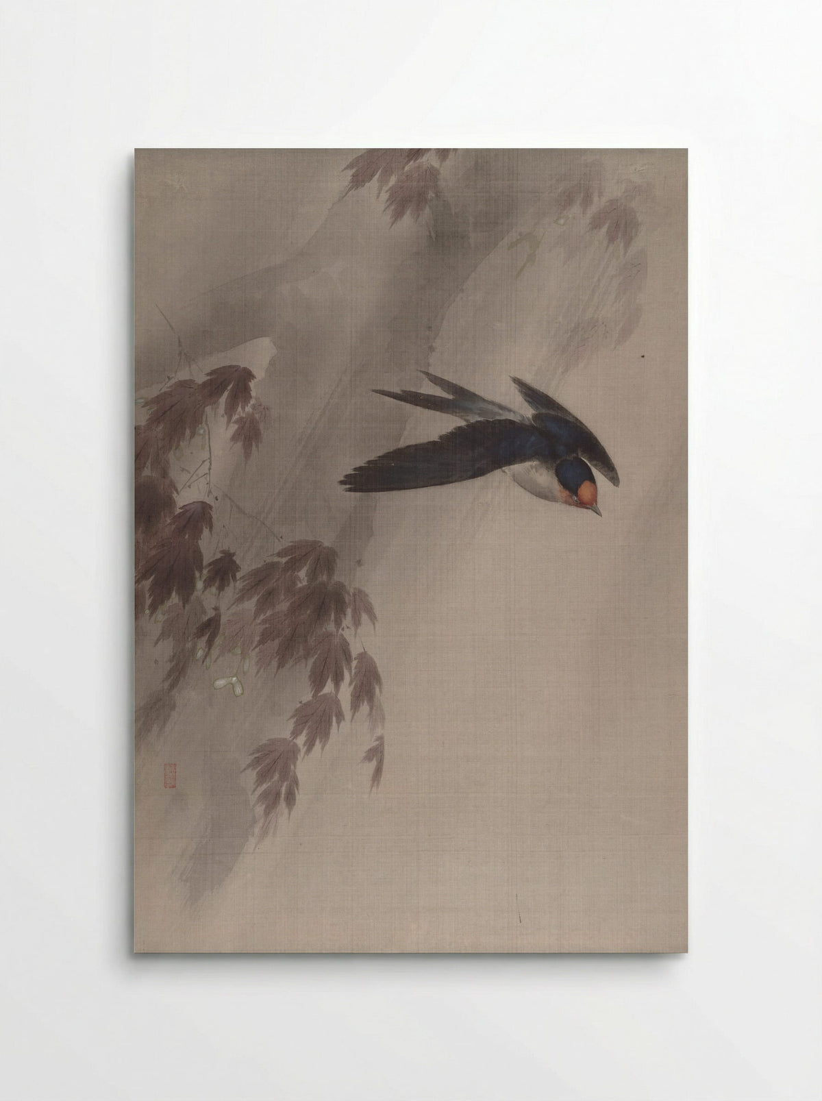A Swallow in the Rain - Okada Baison - Poster