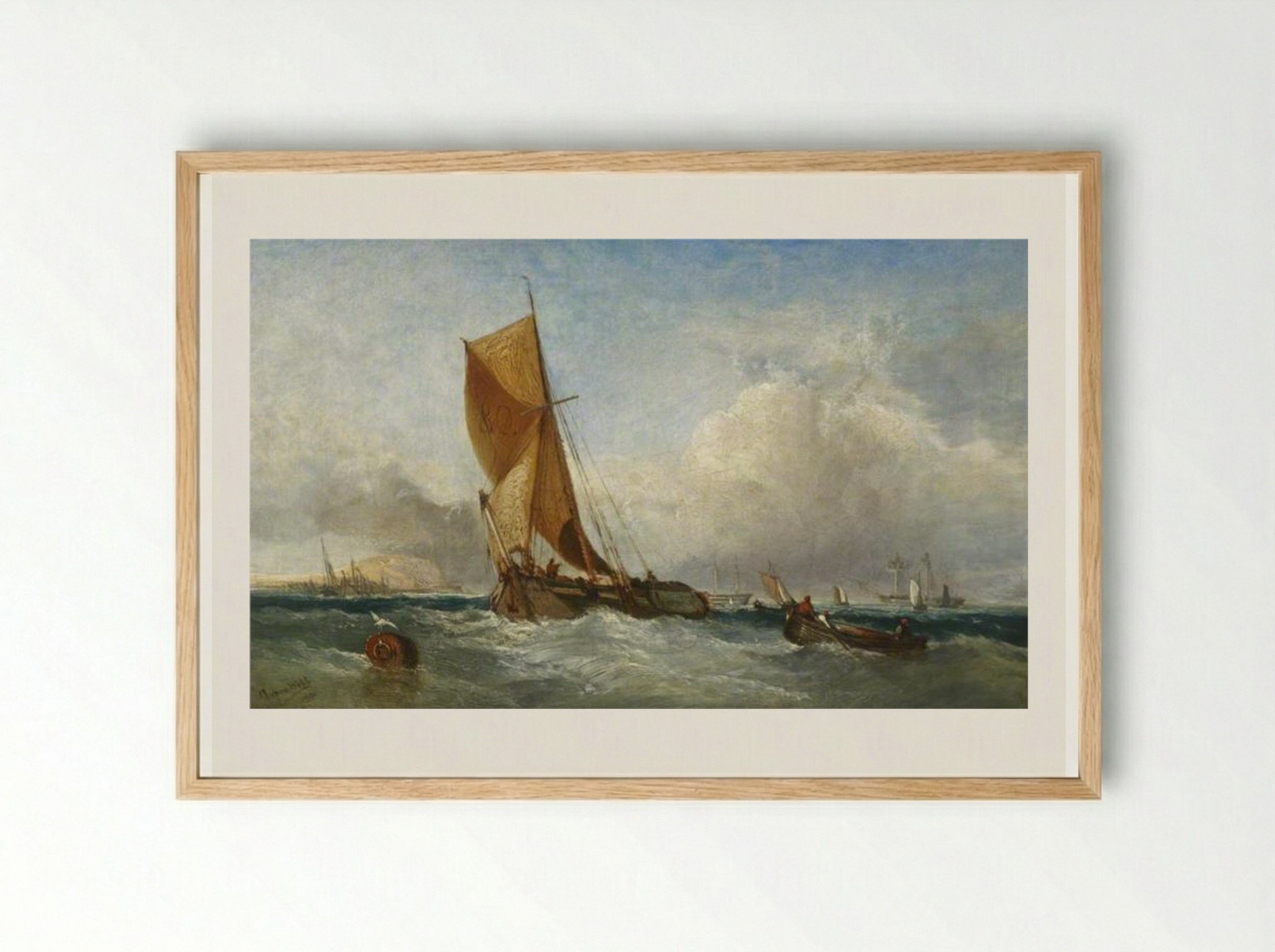A Swim-Headed Barge - James Webb - Framed Print Wood