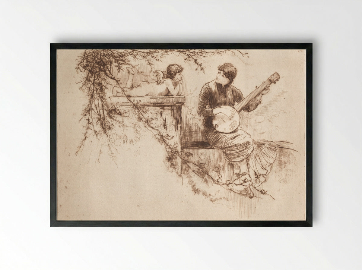 A Symphony - Frederick Stuart Church - Framed Print Black