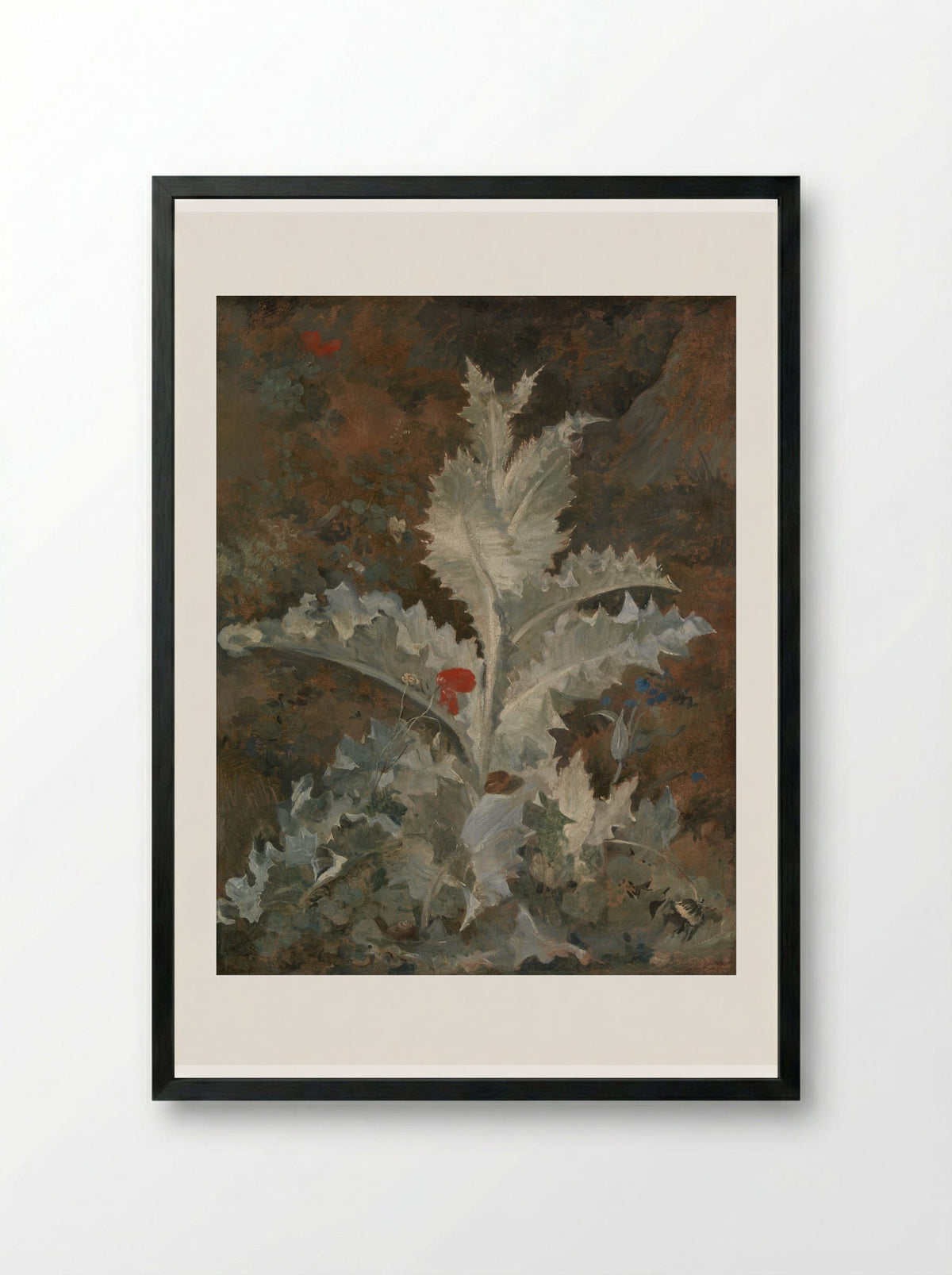 A Thistle - John Crome - Framed Print Black
