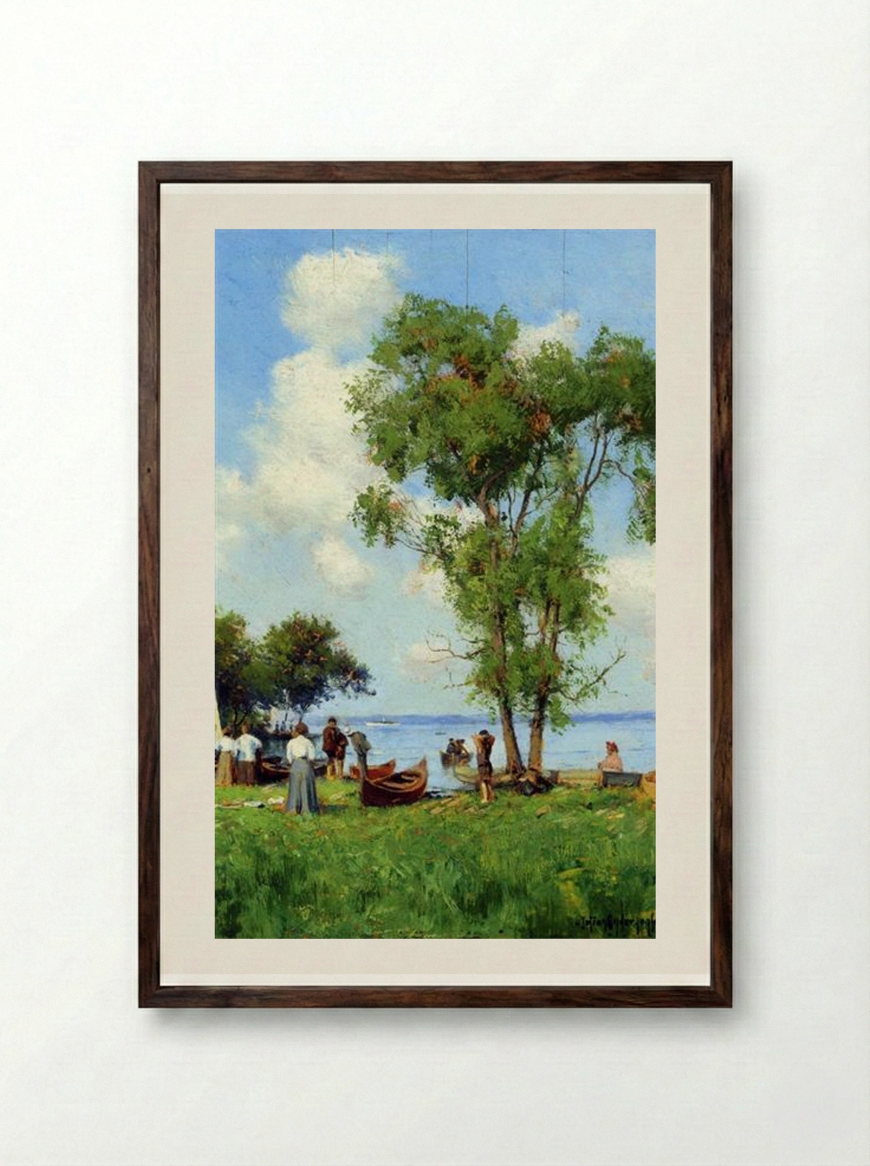 A Thousand Islands, St. Lawrence River - Robert Julian Onderdonk - Framed Print Dark Wood