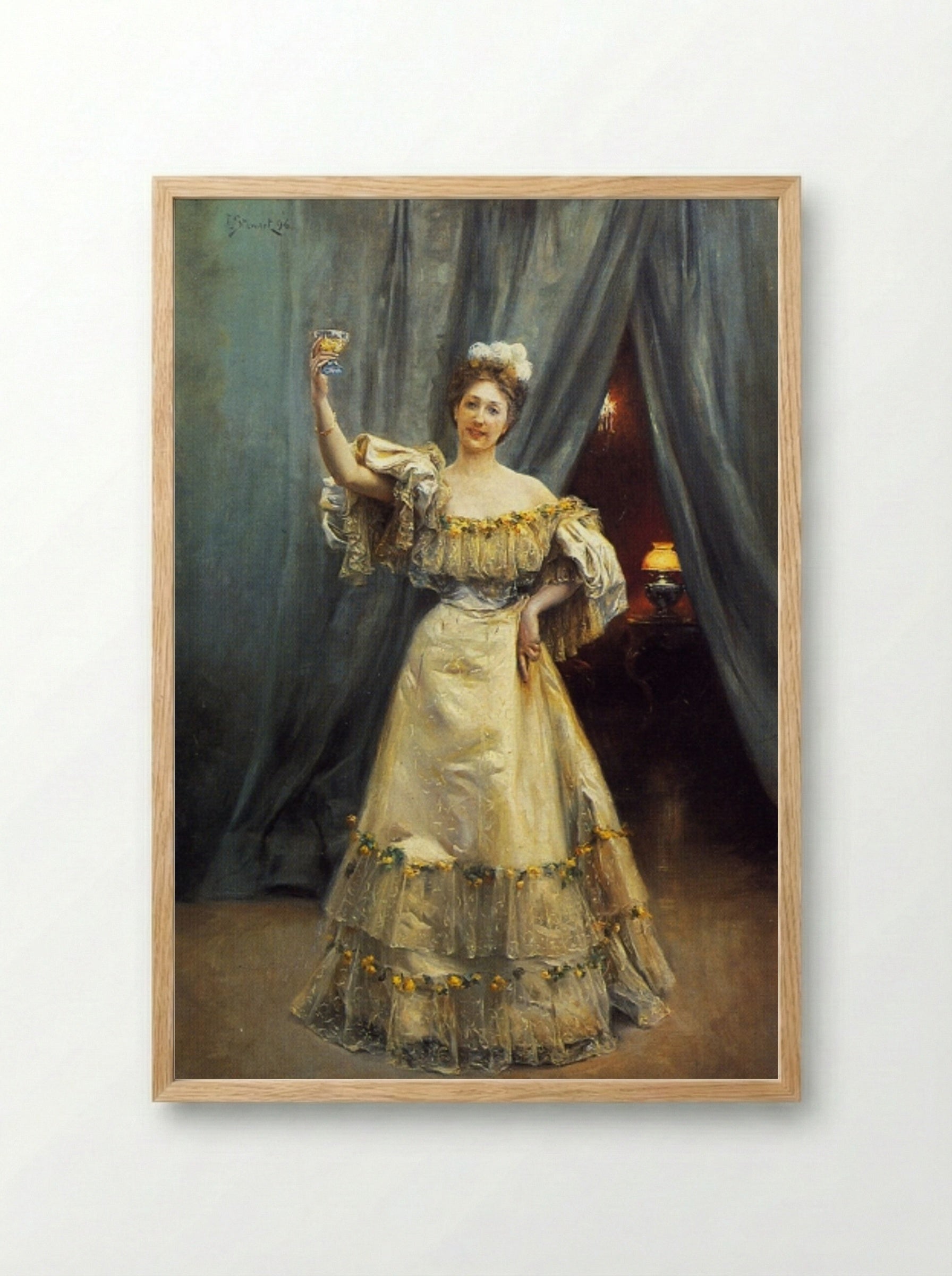 A Toast - Julius LeBlanc Stewart - Framed Print Wood