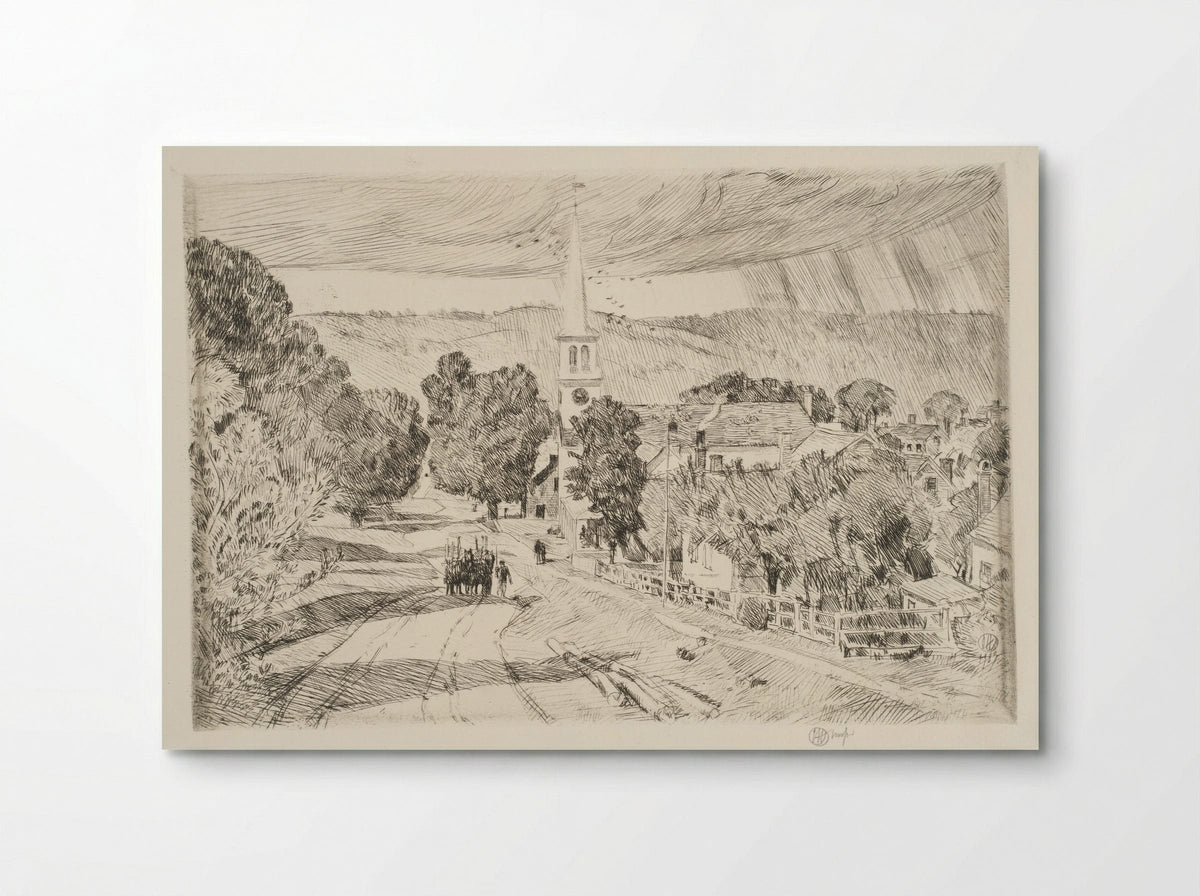 A Vermont Village, Peacham - Childe Hassam - Poster