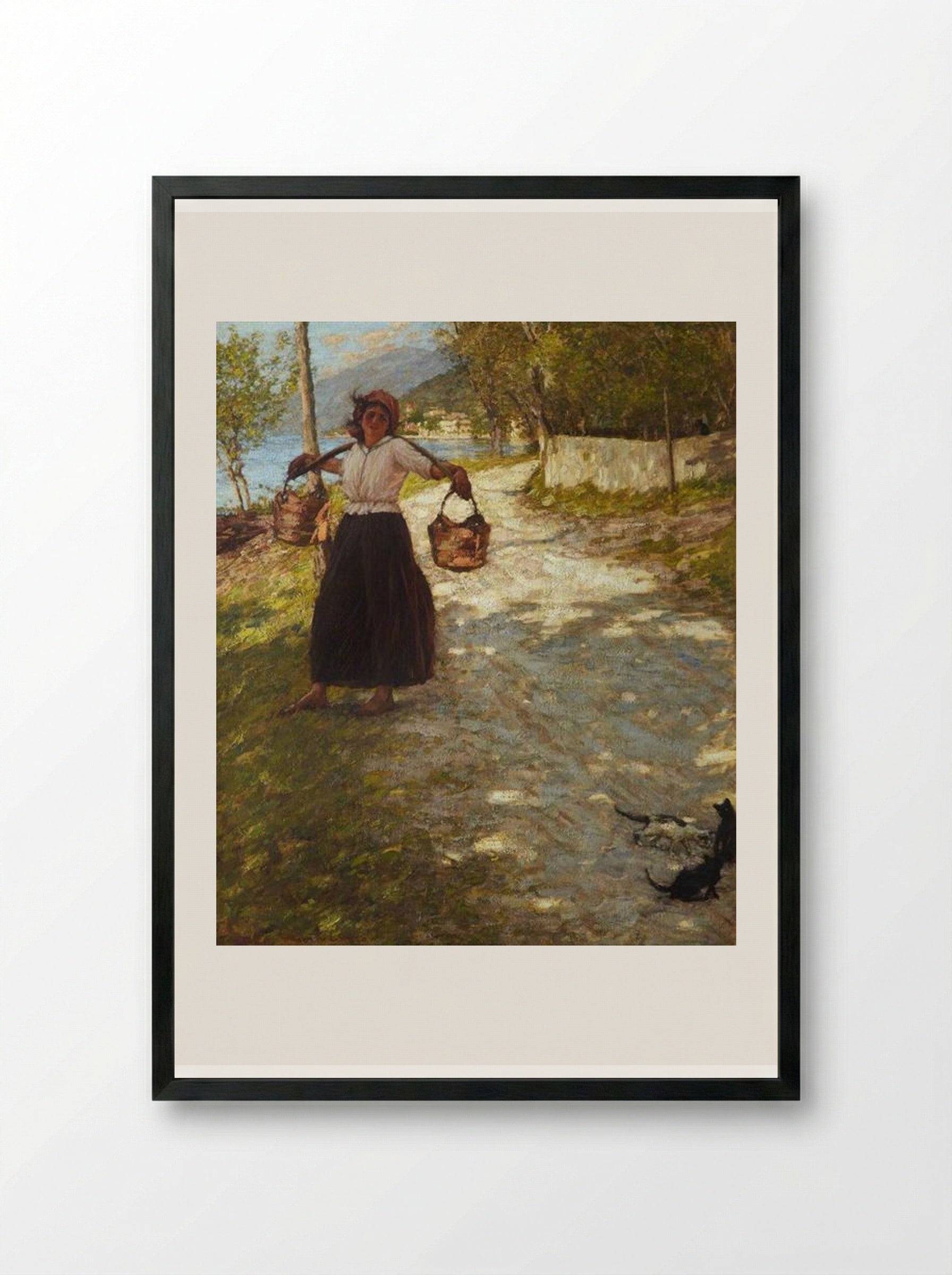 A Veronese Road - Henry Herbert La Thangue - Framed Print Black