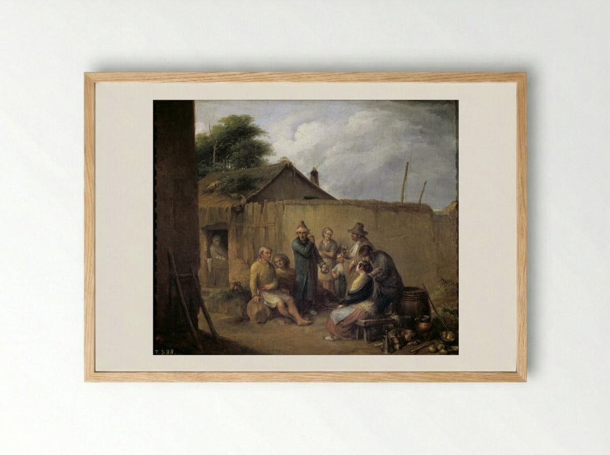 A Veteran Recounting His Adventures - Leonardo Alenza - Framed Print Wood