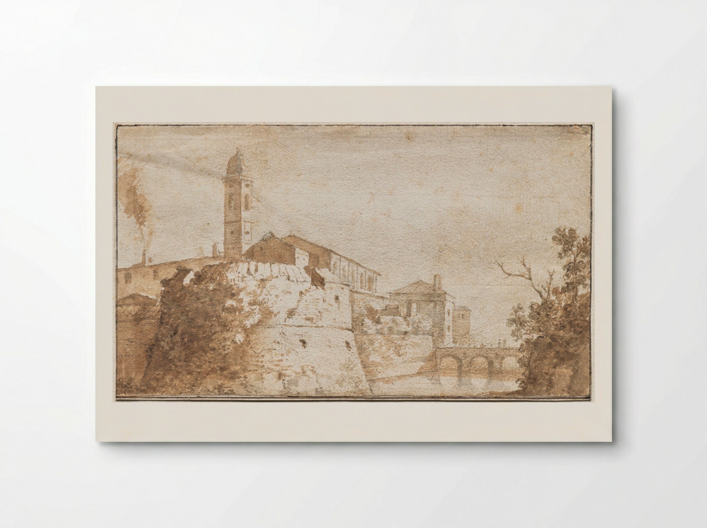 A View of Bracciano with the Church of S. Maria Assunta - Bartholomeus Breenberg - Poster