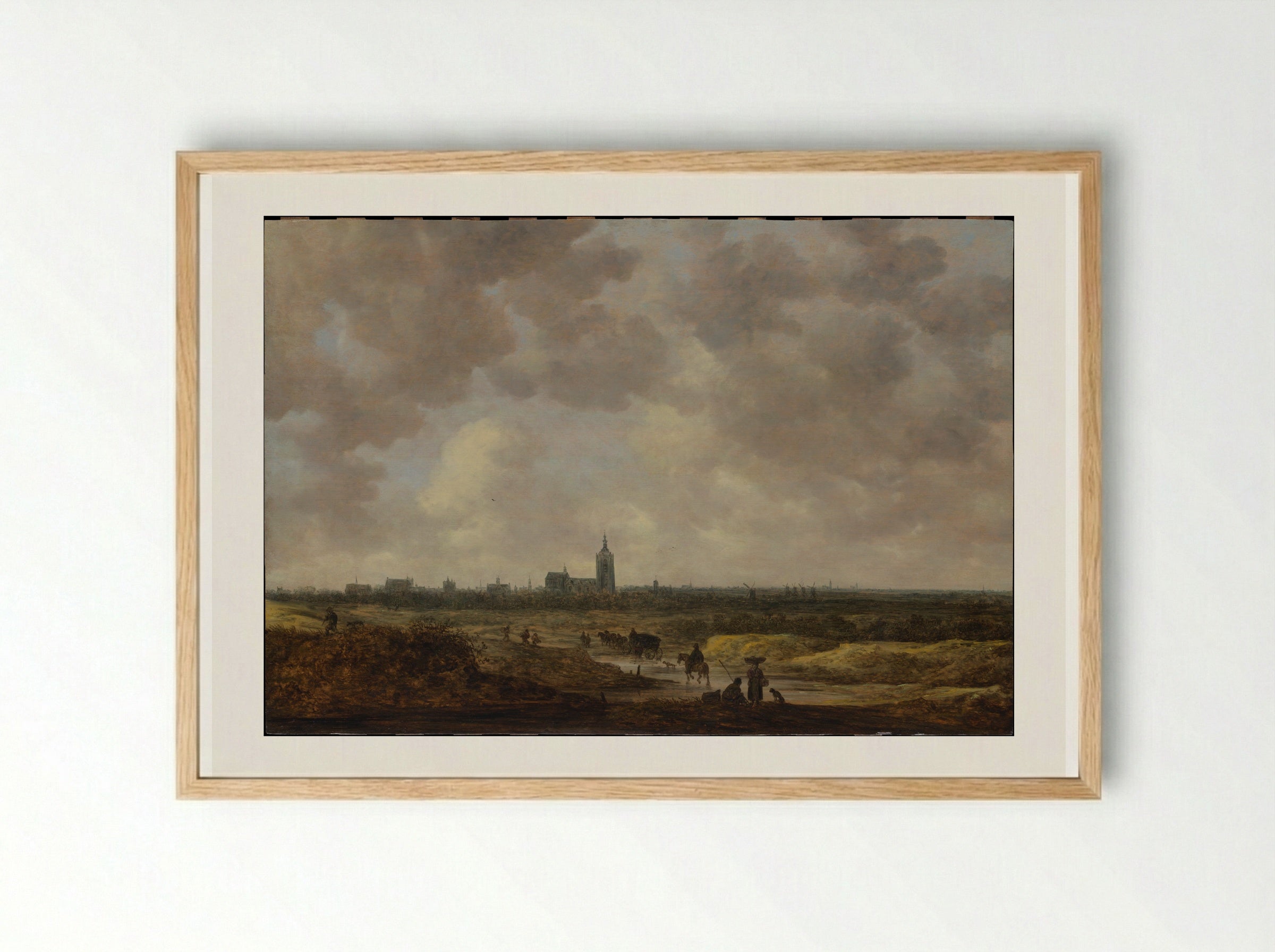 A View of The Hague from the Northwest - Jan van Goyen - Framed Print Wood