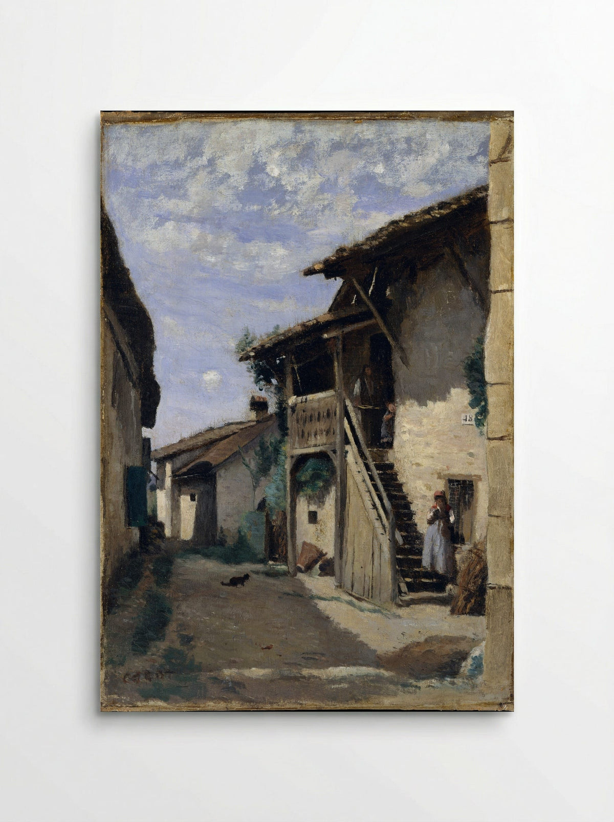 A Village Street: Dardagny - Camille Corot - Poster