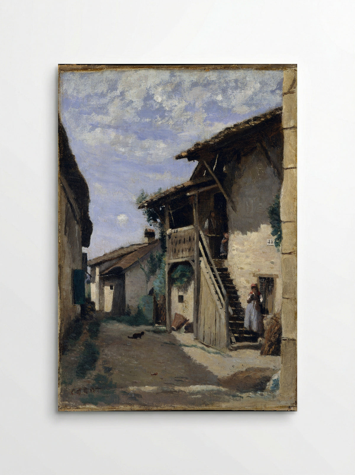 A Village Street: Dardagny - Camille Corot - Poster