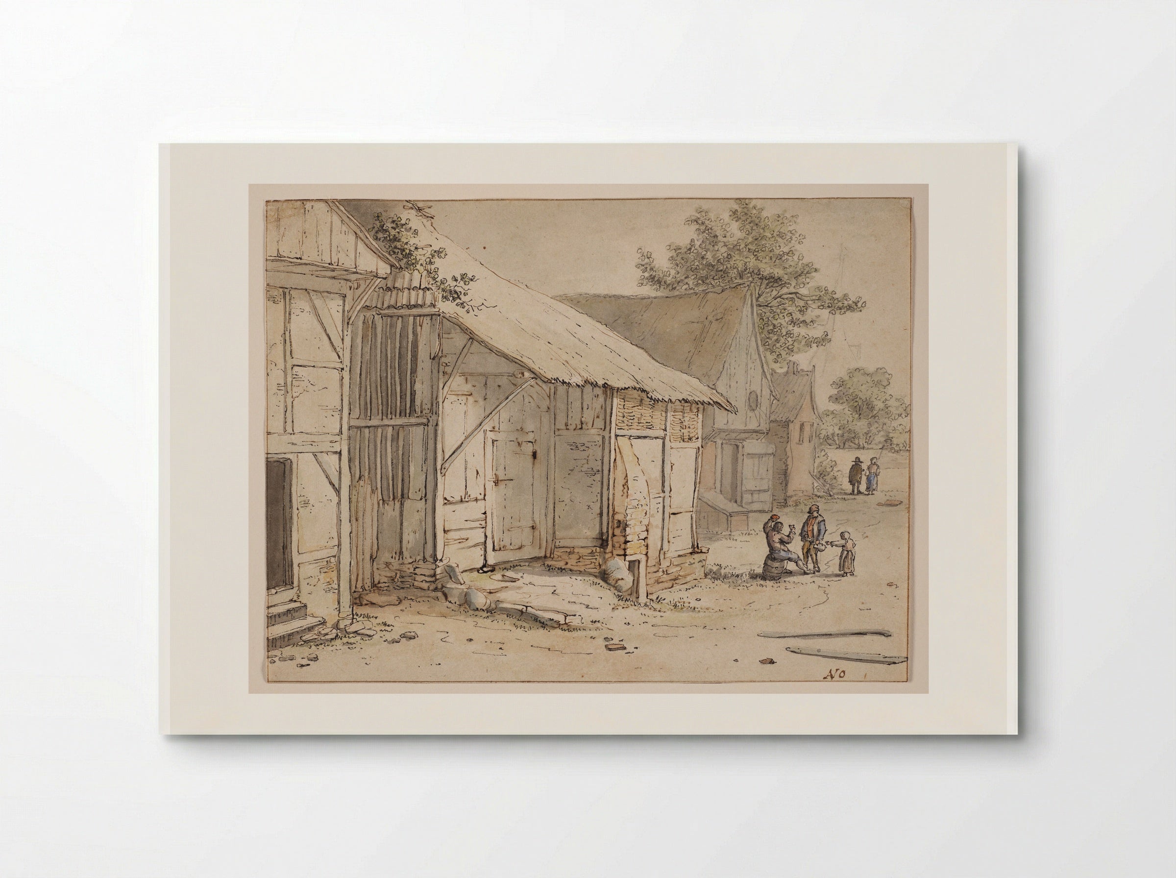 A Village Street - Cornelis Dusart - Poster