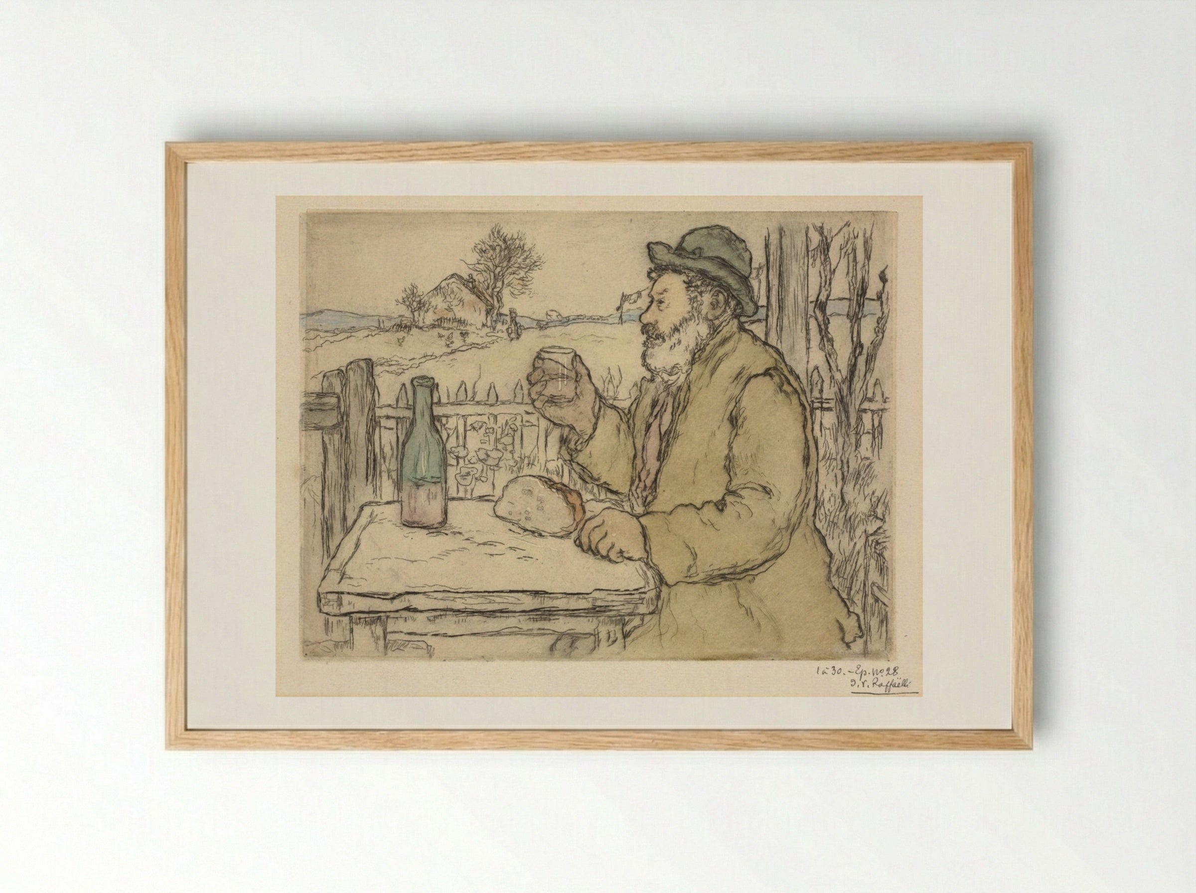 A Votre Santé - Jean-François Raffaëlli - Framed Print Wood