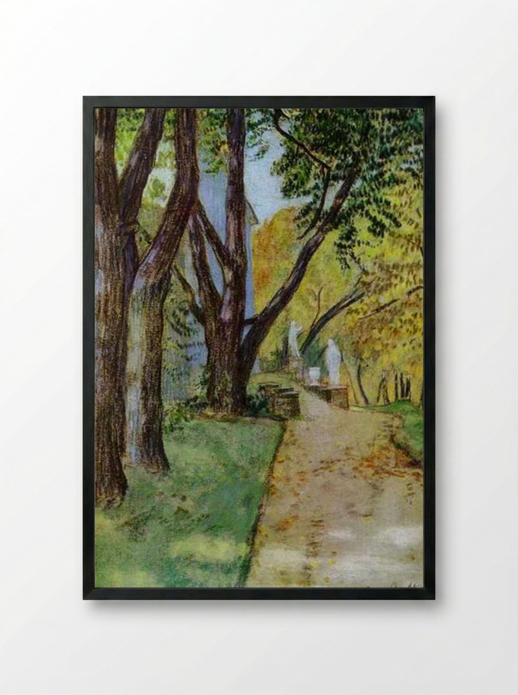 A Walk in the Park - Victor Borisov-Musatov - Framed Print Black