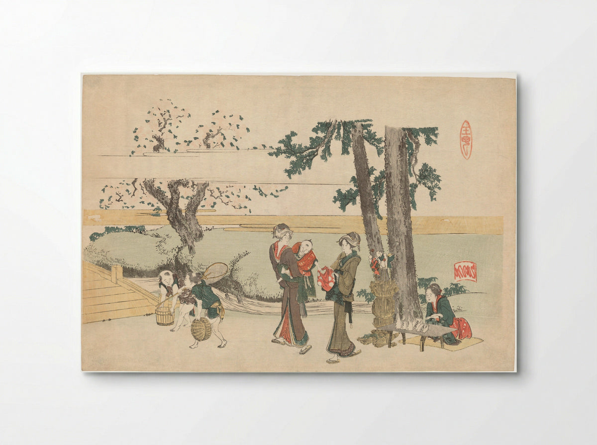 A Wayside Scene (Oji) - Katsushika Hokusai - Poster