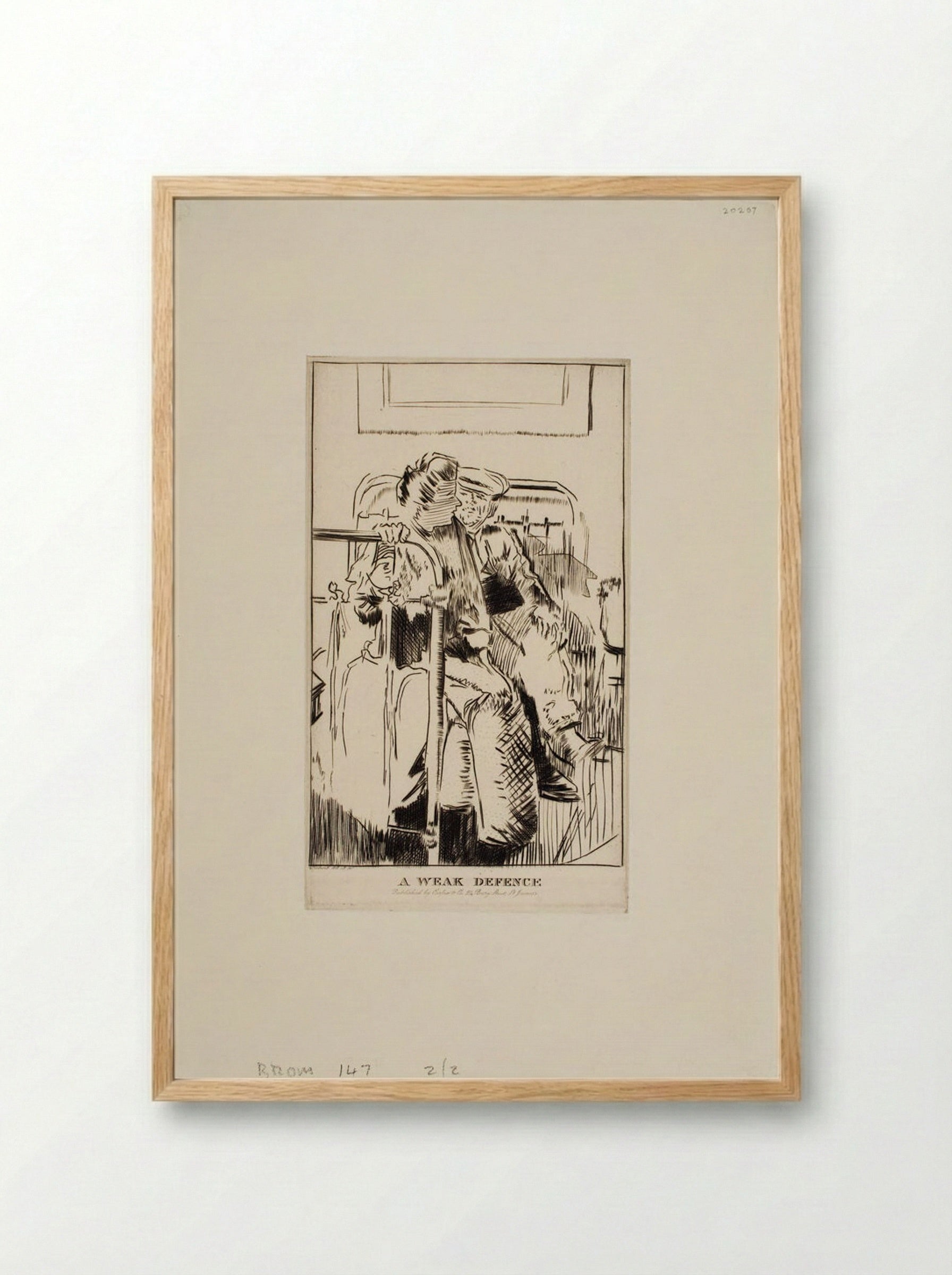 A Weak Defence - Walter Sickert - Framed Print Wood