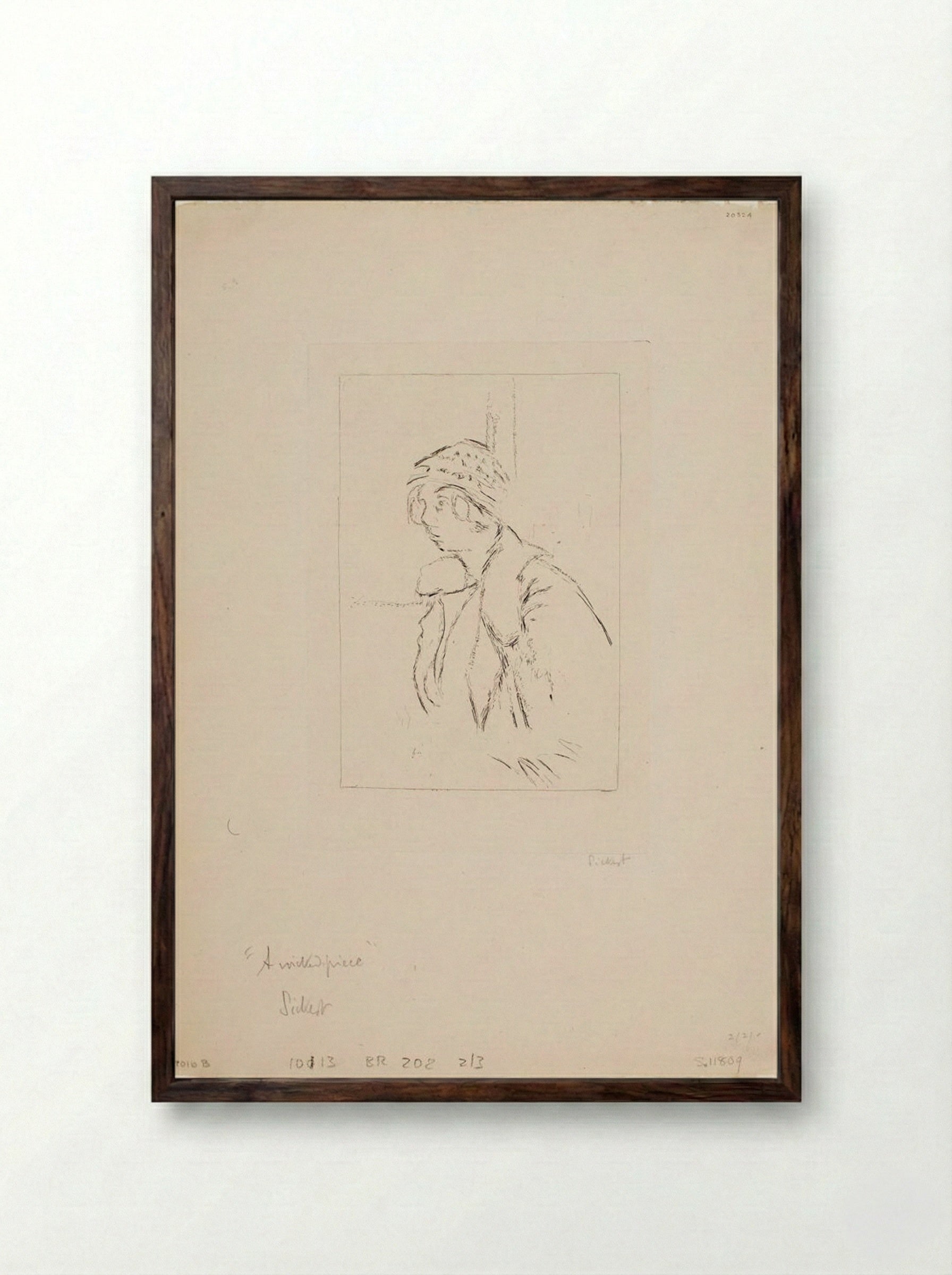 A Wicked Piece - Walter Sickert - Framed Print Dark Wood