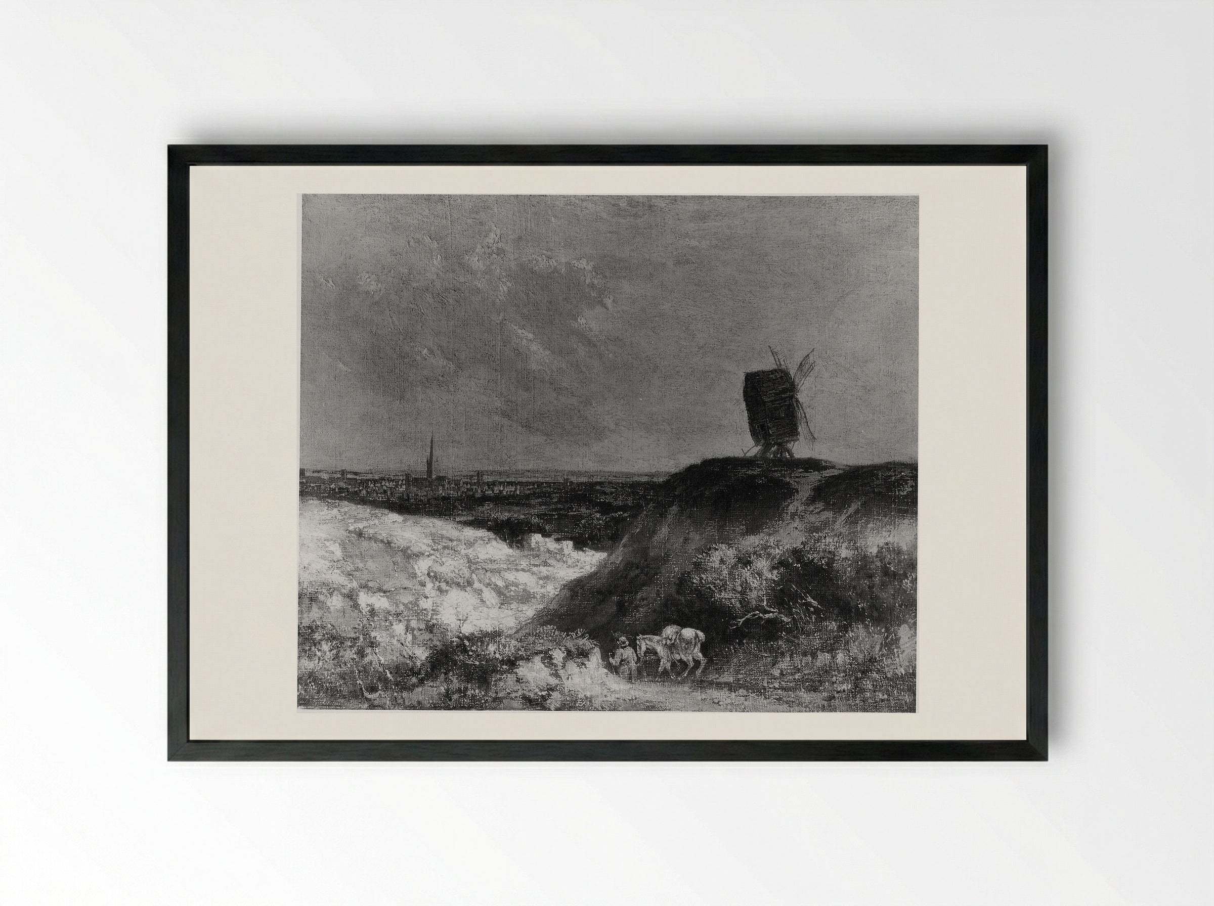 A Windmill near Norwich - John Crome - Framed Print Black