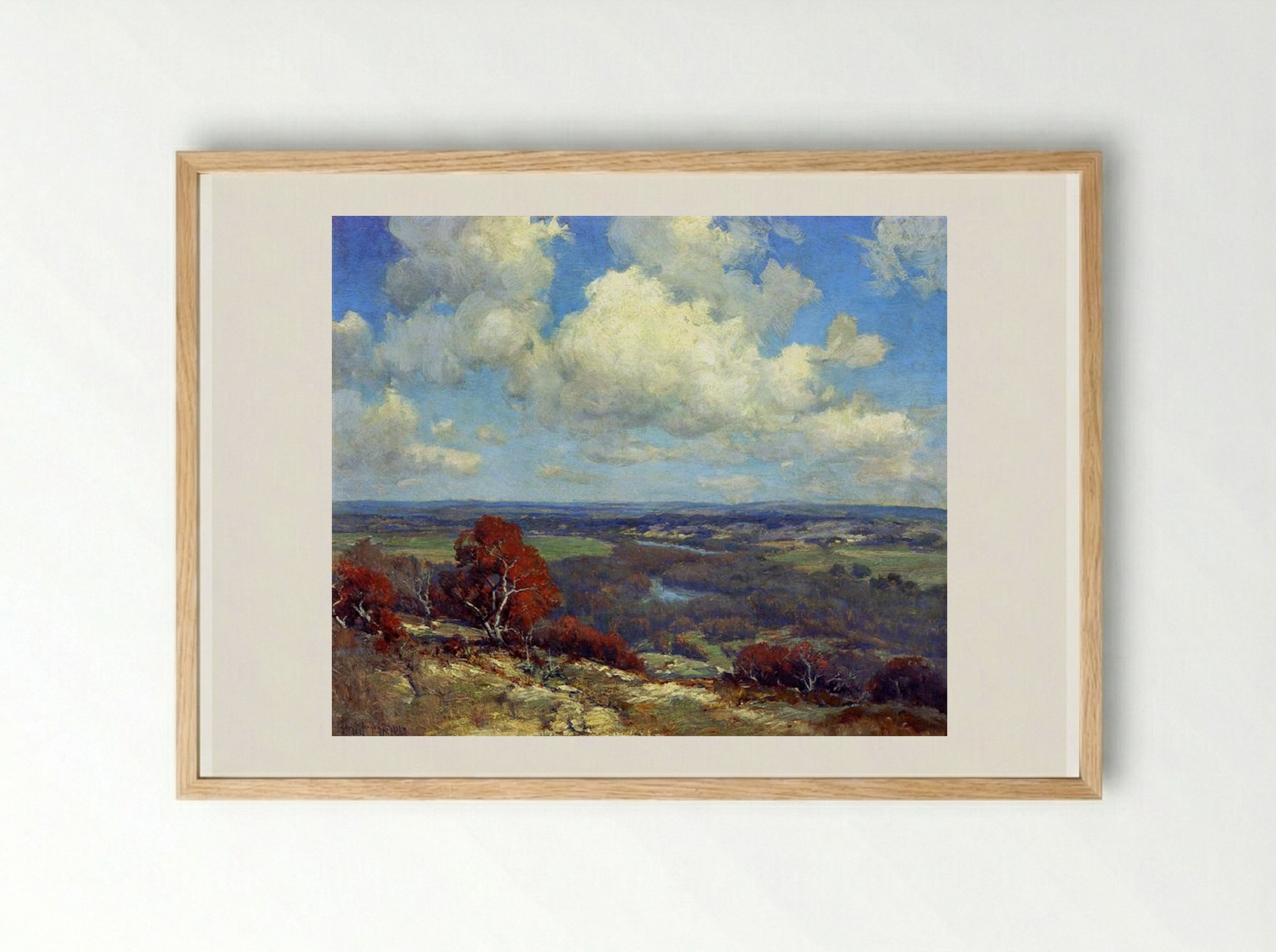 A Winter Morning on the Guadalupe River - Robert Julian Onderdonk - Framed Print Wood