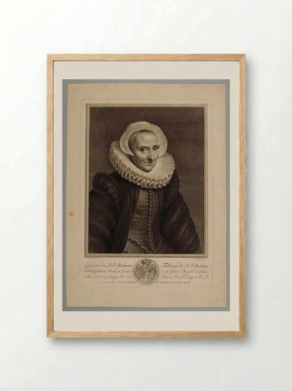 A Woman (After Peter Paul Rubens) - Pieter Tanjé - Framed Print Wood