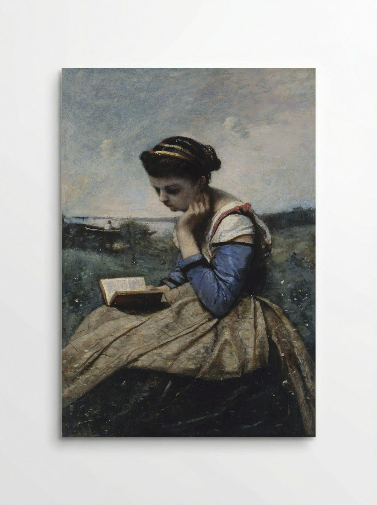 A Woman Reading - Jean-Baptiste-Camille Corot - Poster