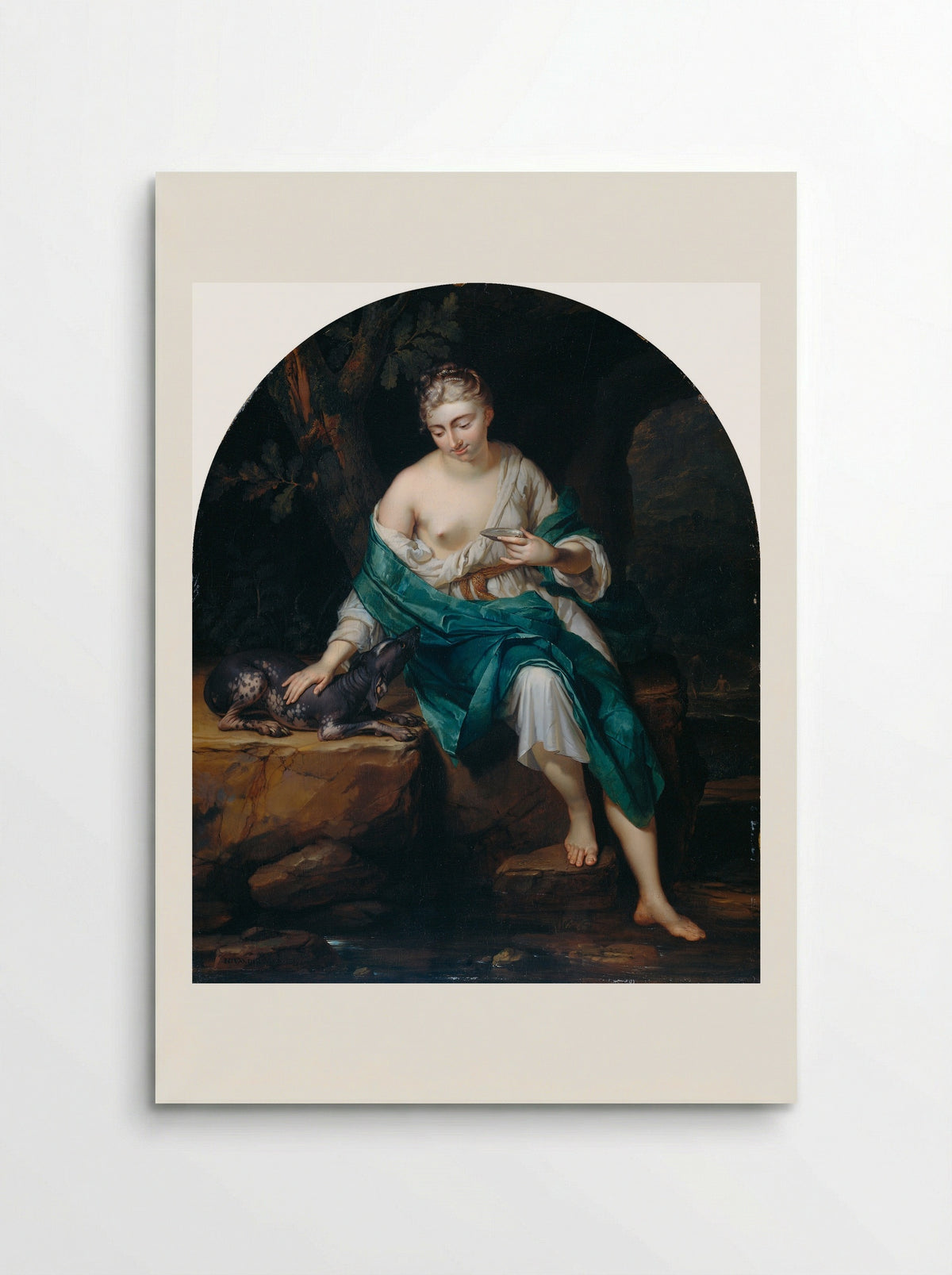 A Woman with a Dog - Herman van der Mijn - Poster