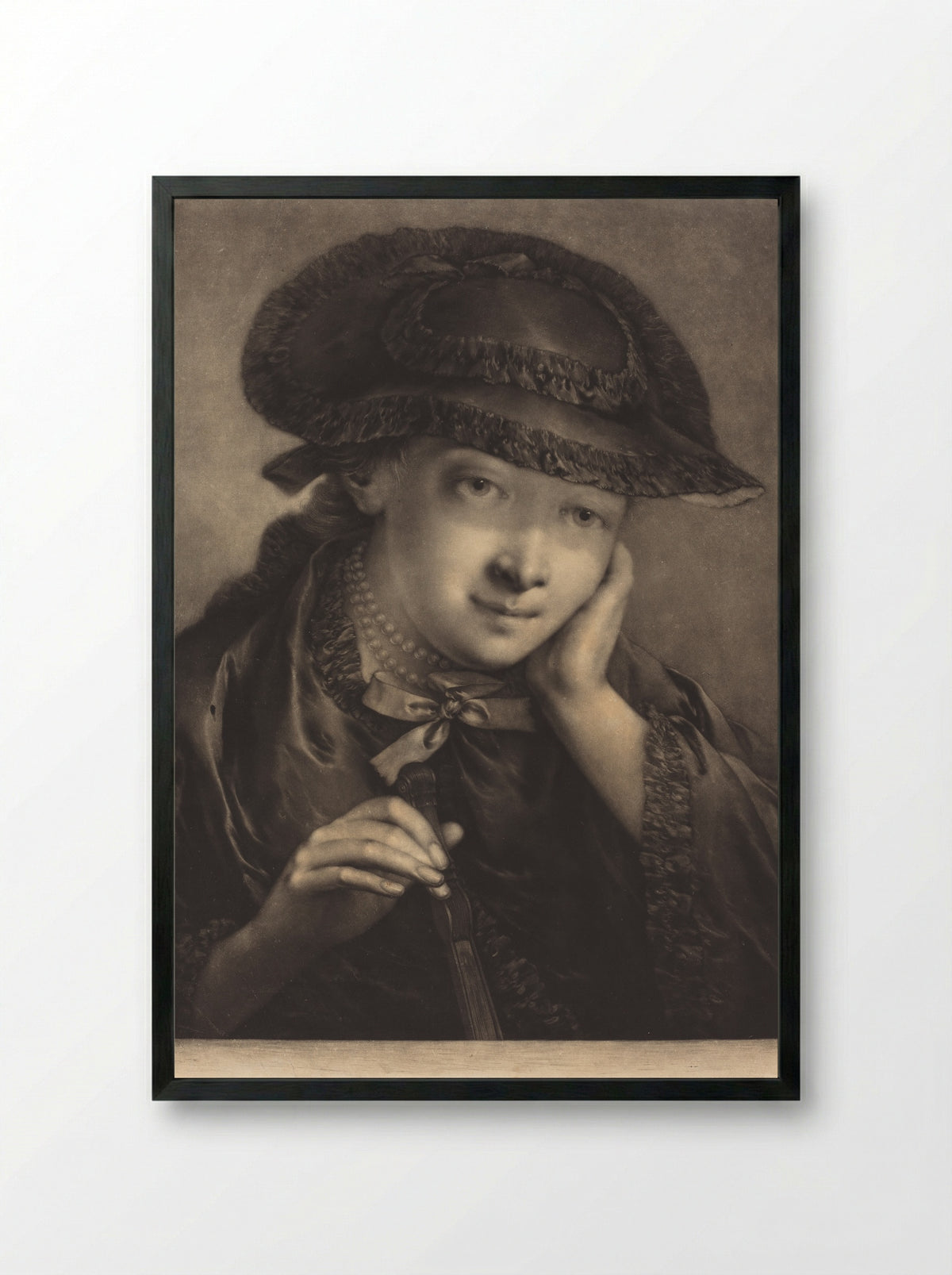 A Woman - Thomas Frye - Framed Print Black