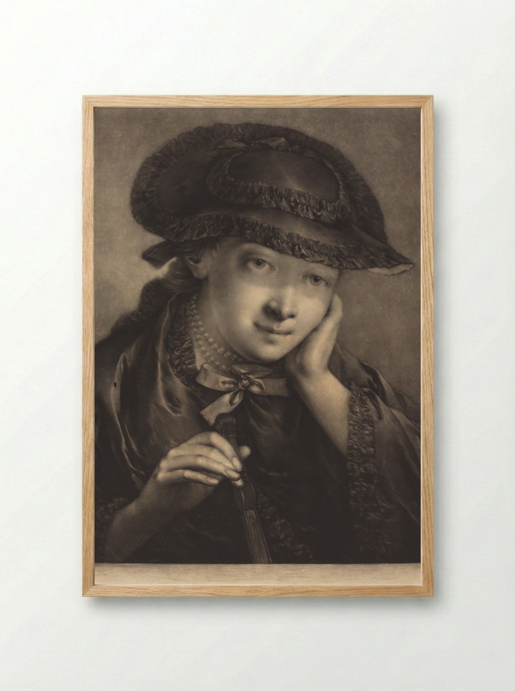 A Woman - Thomas Frye - Framed Print Wood