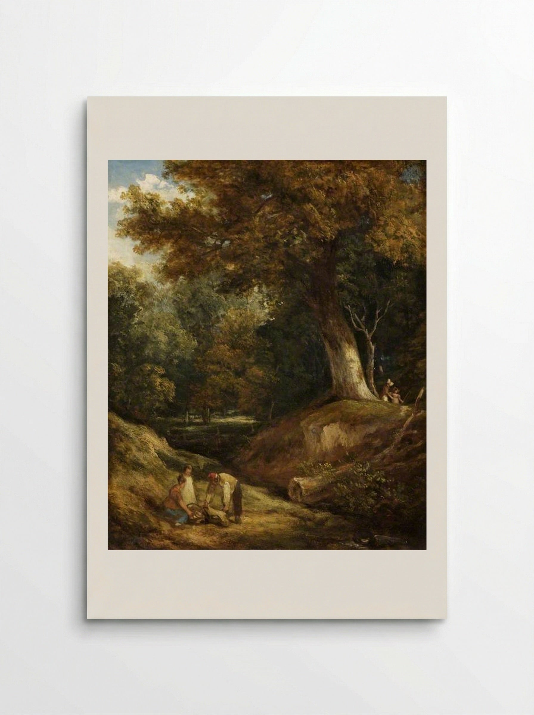 A Woodland Glade with Figures - William Collins - Poster